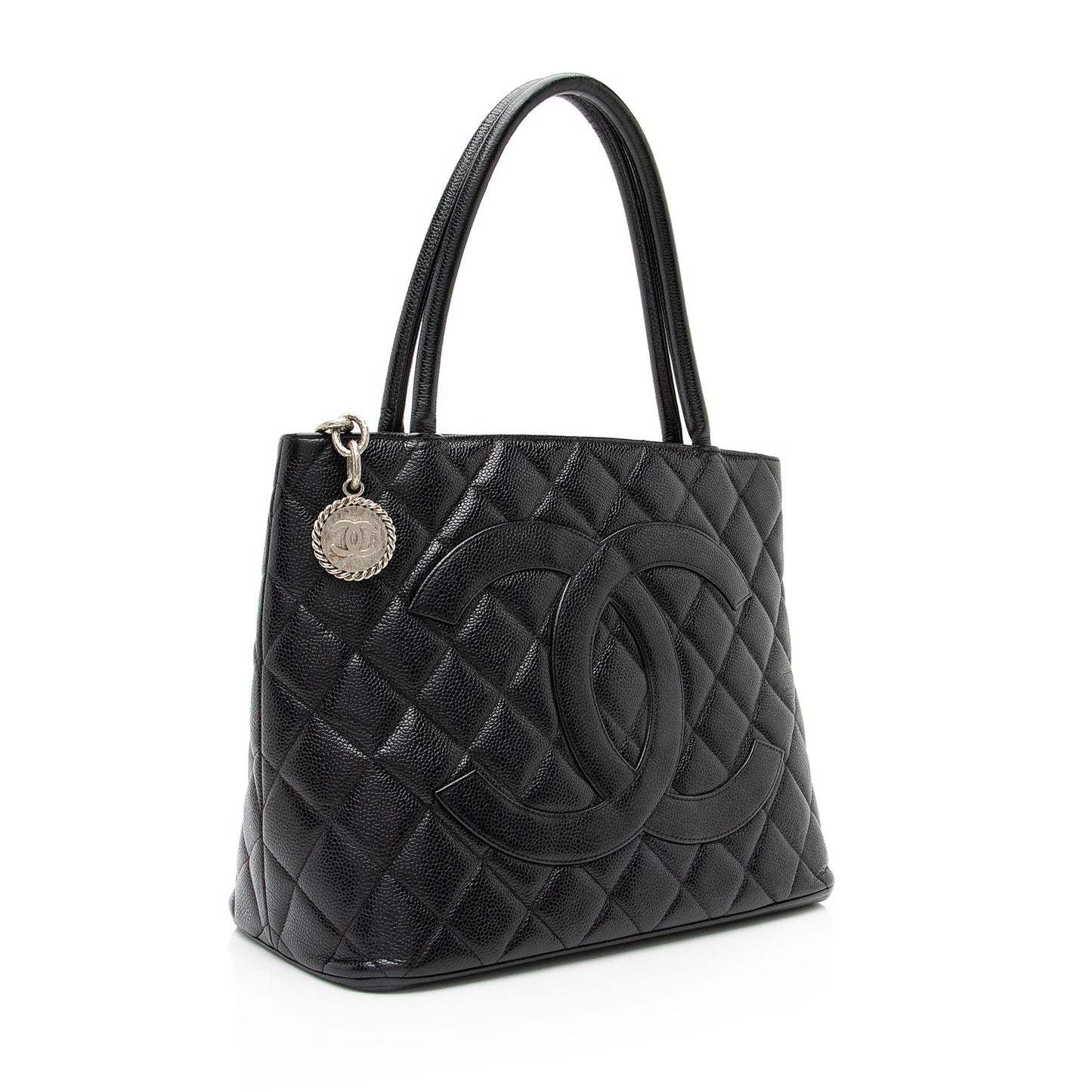 Chanel Caviar Medallion SHF Leather Tote Bag 9