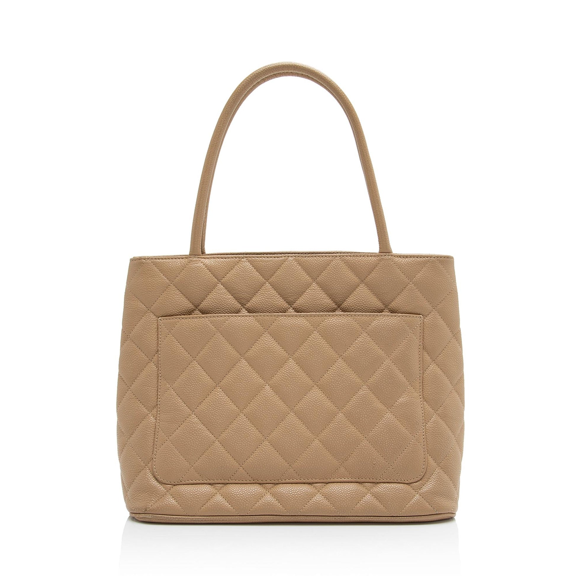 Chanel Caviar Medallion SHF-CzzxQv Leather Tote Bag
