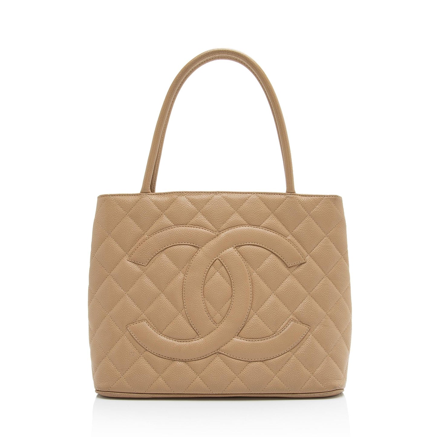 Chanel Caviar Medallion SHF-CzzxQv Leather Tote Bag