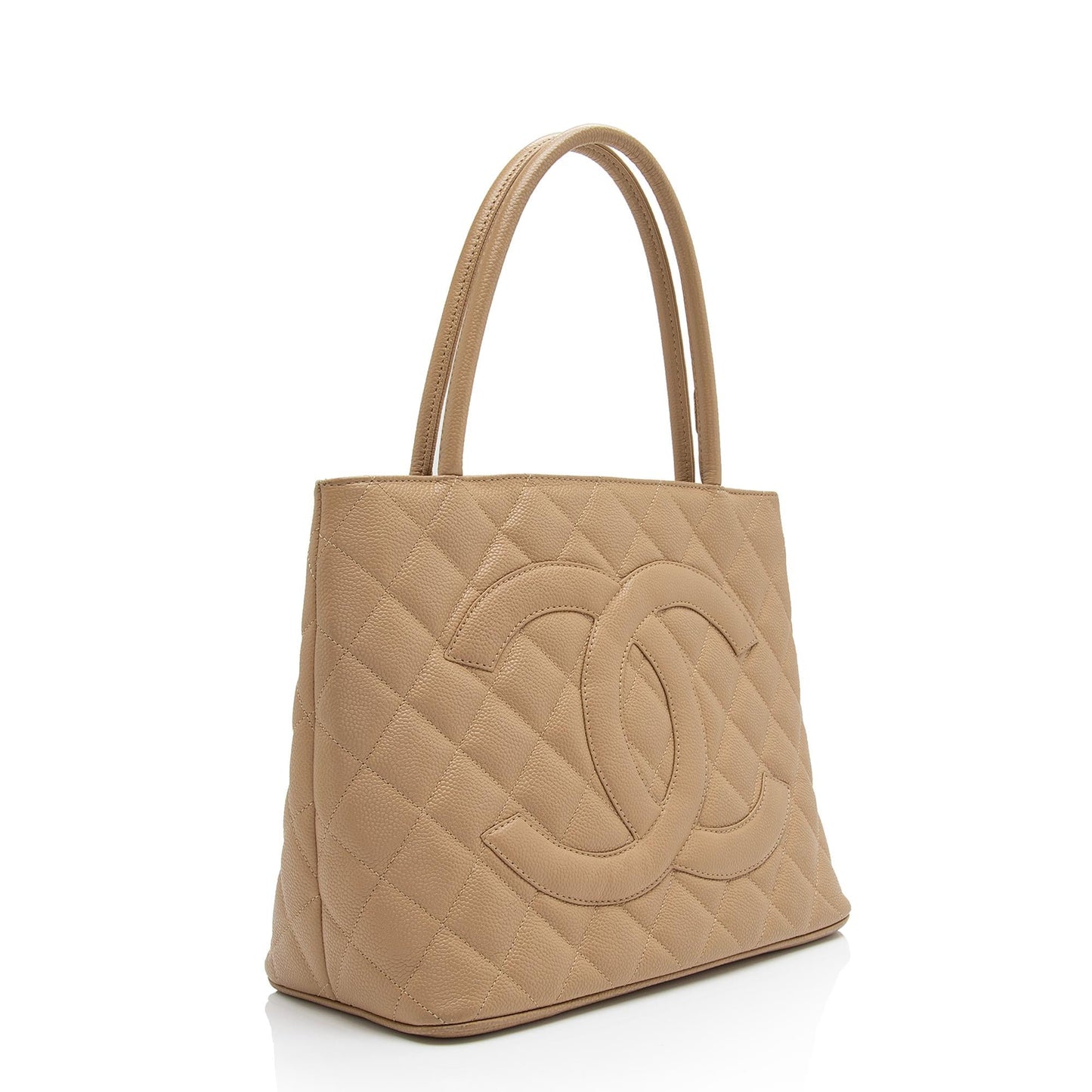 Chanel Caviar Medallion SHF-CzzxQv Leather Tote Bag