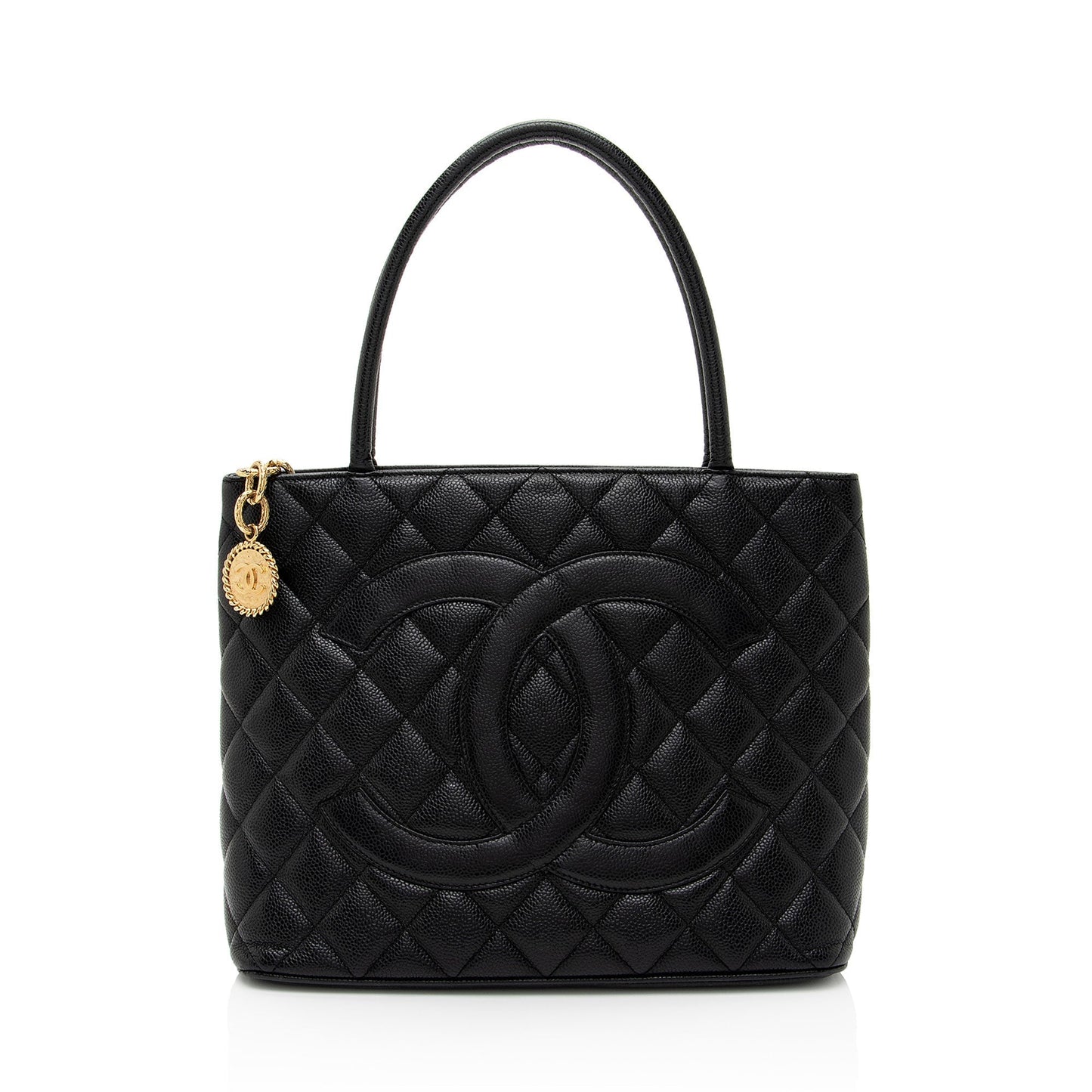 Chanel Caviar Medallion SHF-7Ttgip Leather Tote Bag