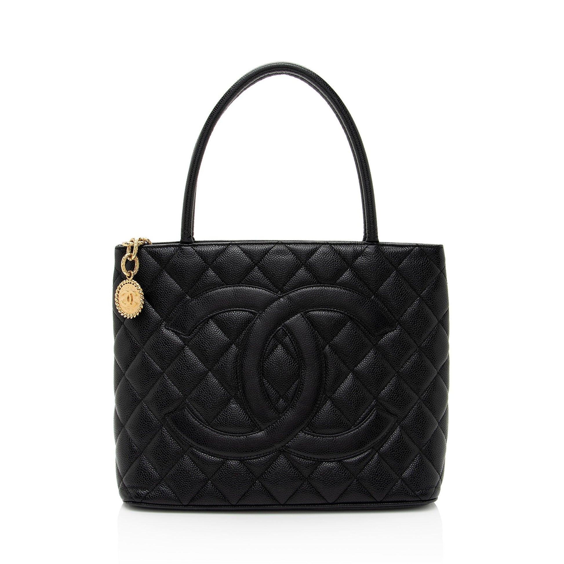 Chanel Caviar Medallion SHF-7Ttgip Leather Tote Bag