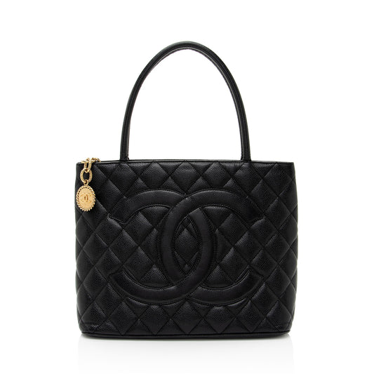 Chanel Caviar Medallion SHF-7Ttgip Leather Tote Bag