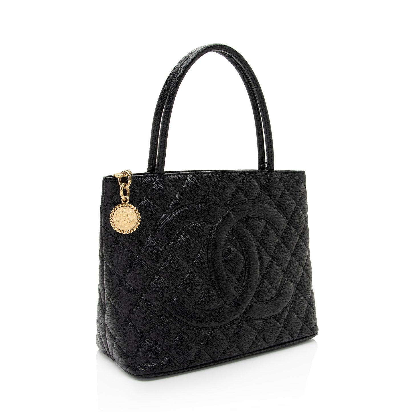 Chanel Caviar Leather Medallion Tote (SHF-7Ttgip)