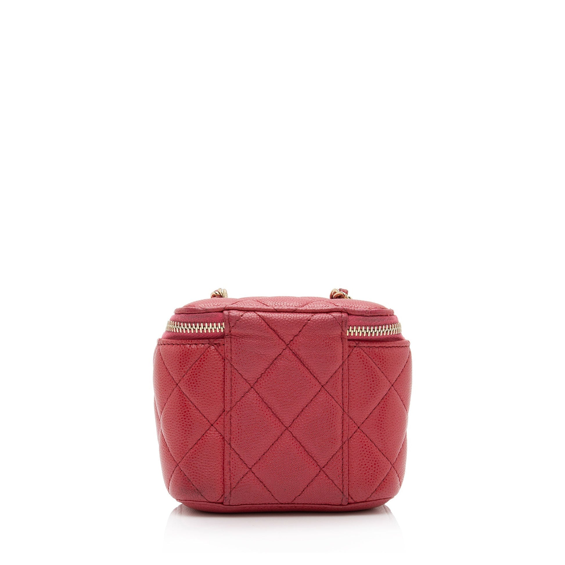 Chanel Caviar Leather Mini Vanity Case With Chain (shf-husnvn)