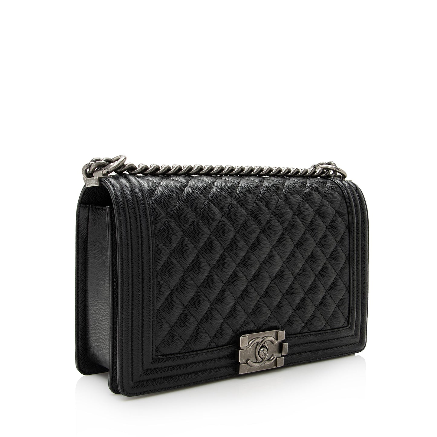 Chanel Caviar New Boy SHF Leather Handbag Bag Shf