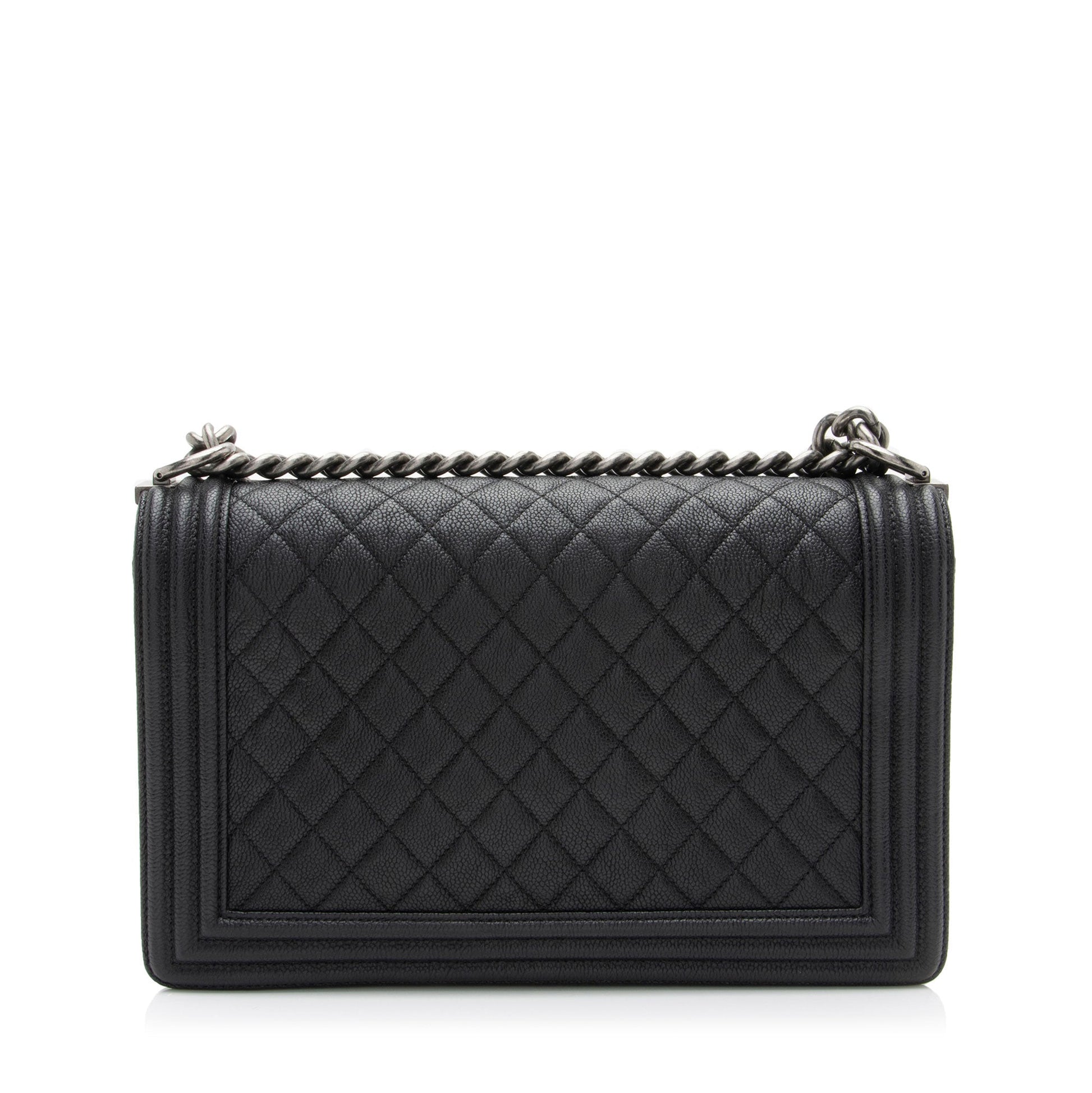 Chanel Caviar New Boy Leather Handbag