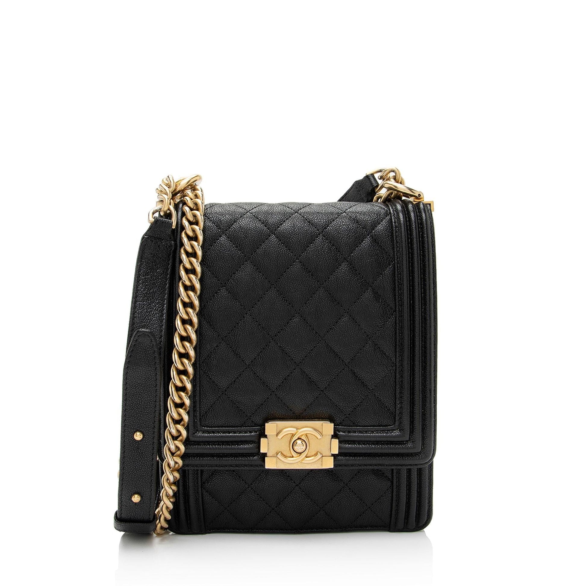 Chanel Caviar North South Boy SHF-ceWuuG Leather Handbag