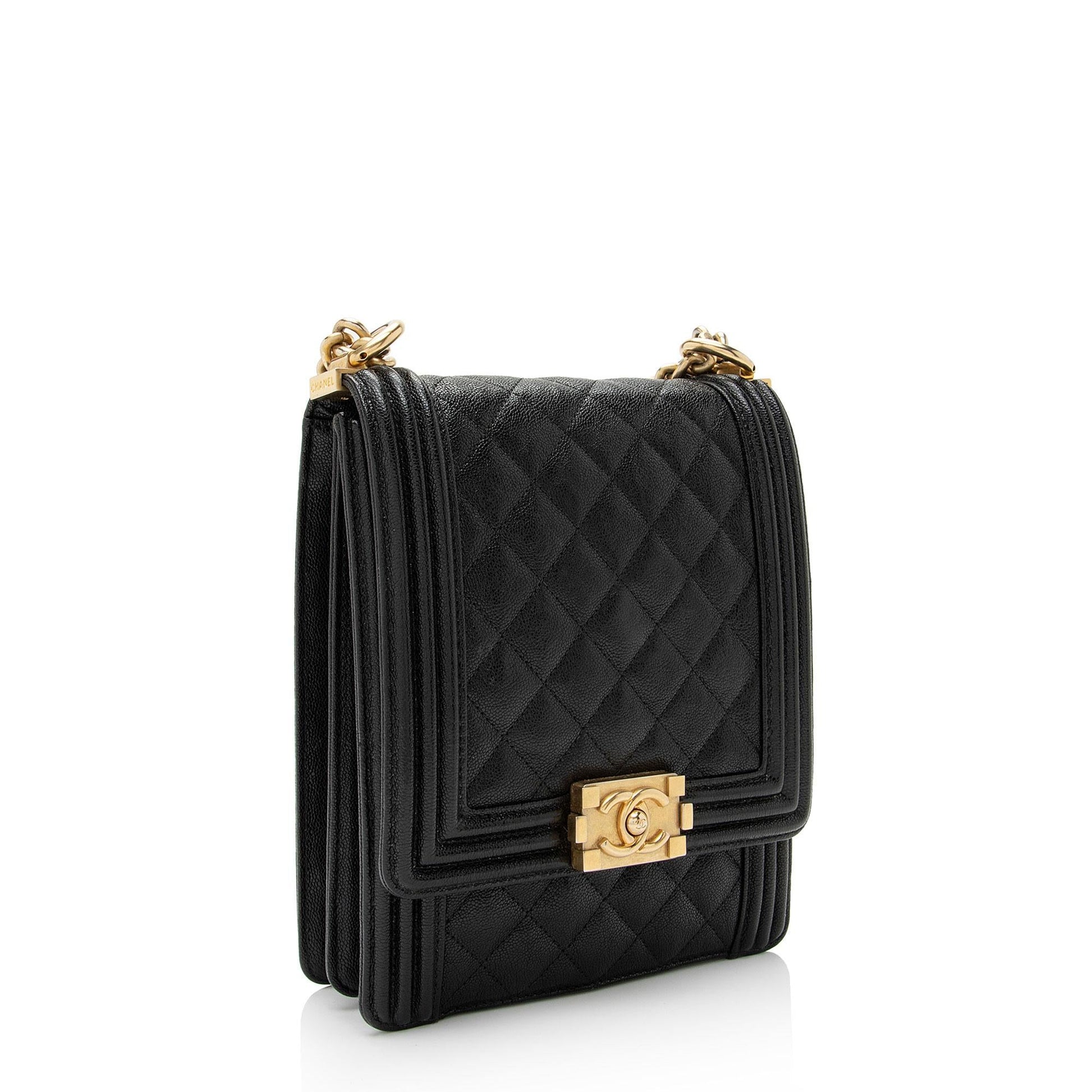 Chanel Caviar North South Boy SHF-ceWuuG Leather Handbag