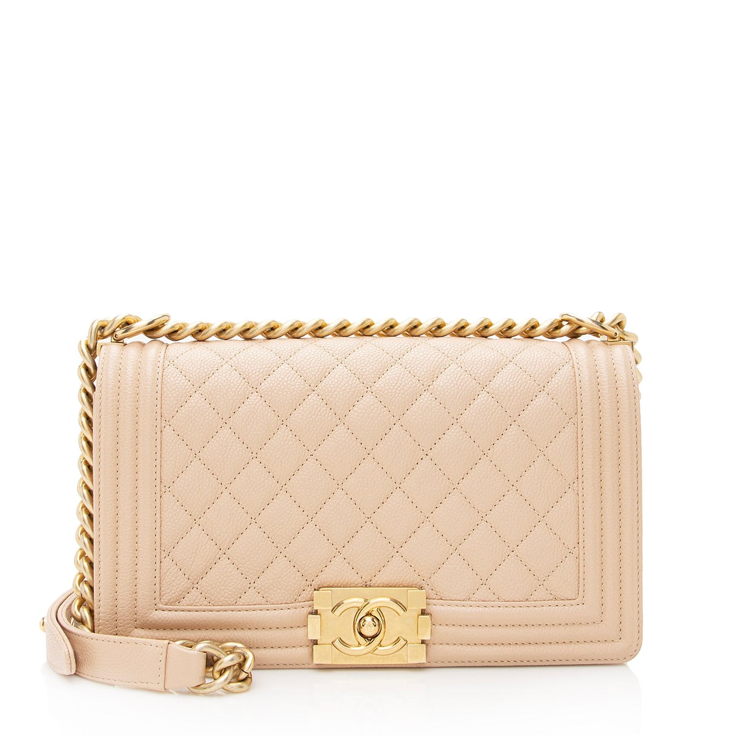 Chanel Caviar Old Boy SHF Leather Handbag