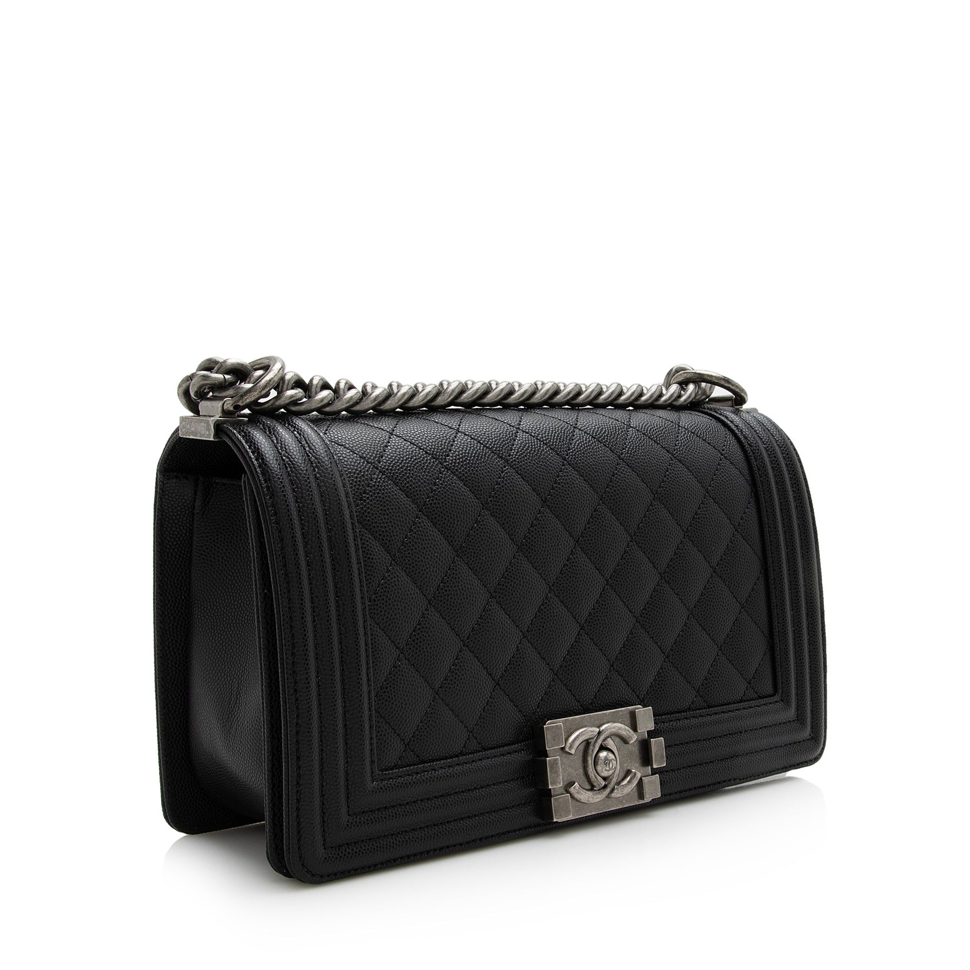 Chanel Caviar Old Boy SHF Leather Handbag Bag Shf
