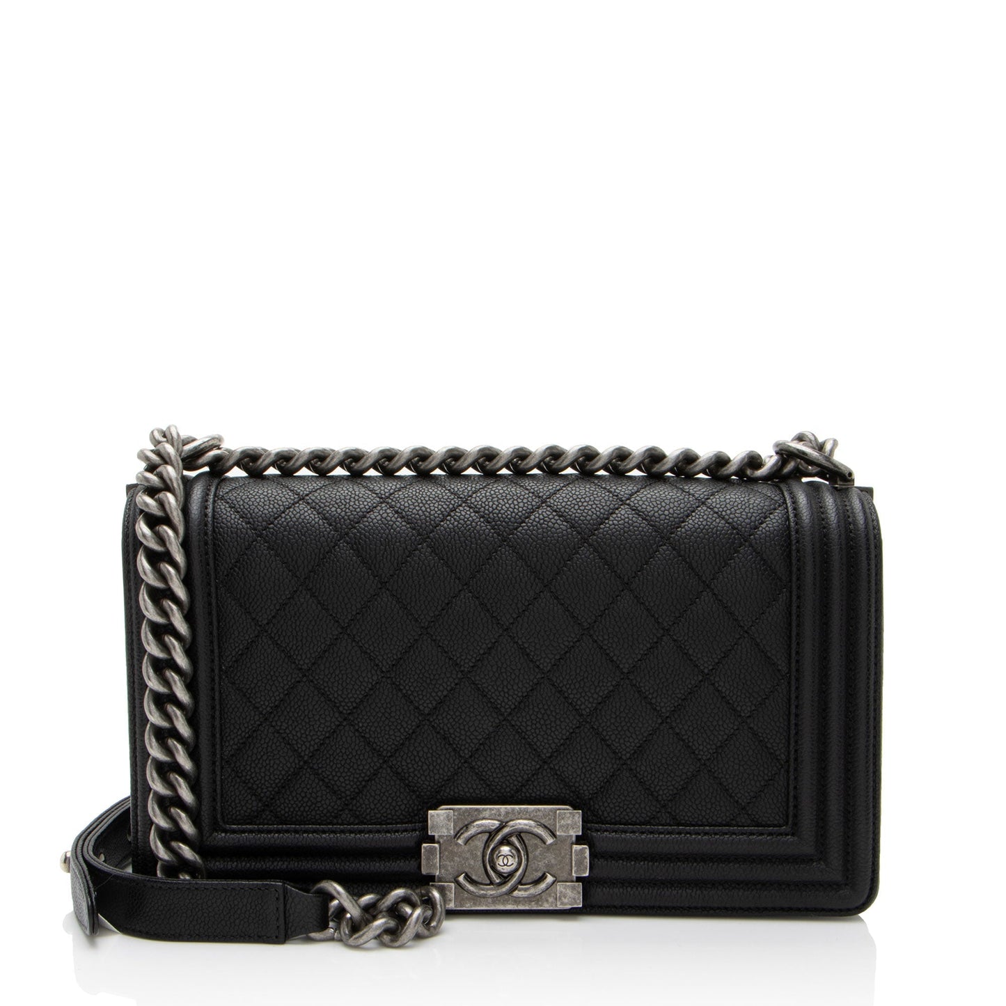 Chanel Caviar Old Boy Leather Handbag