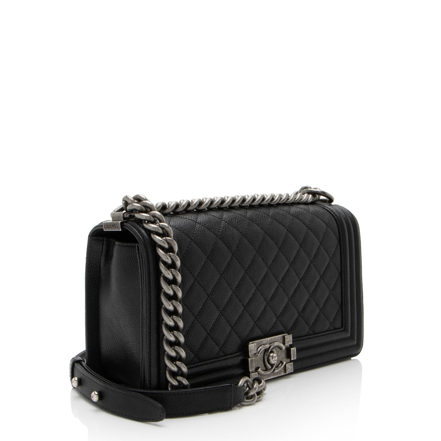 Chanel Caviar Old Boy Leather Handbag