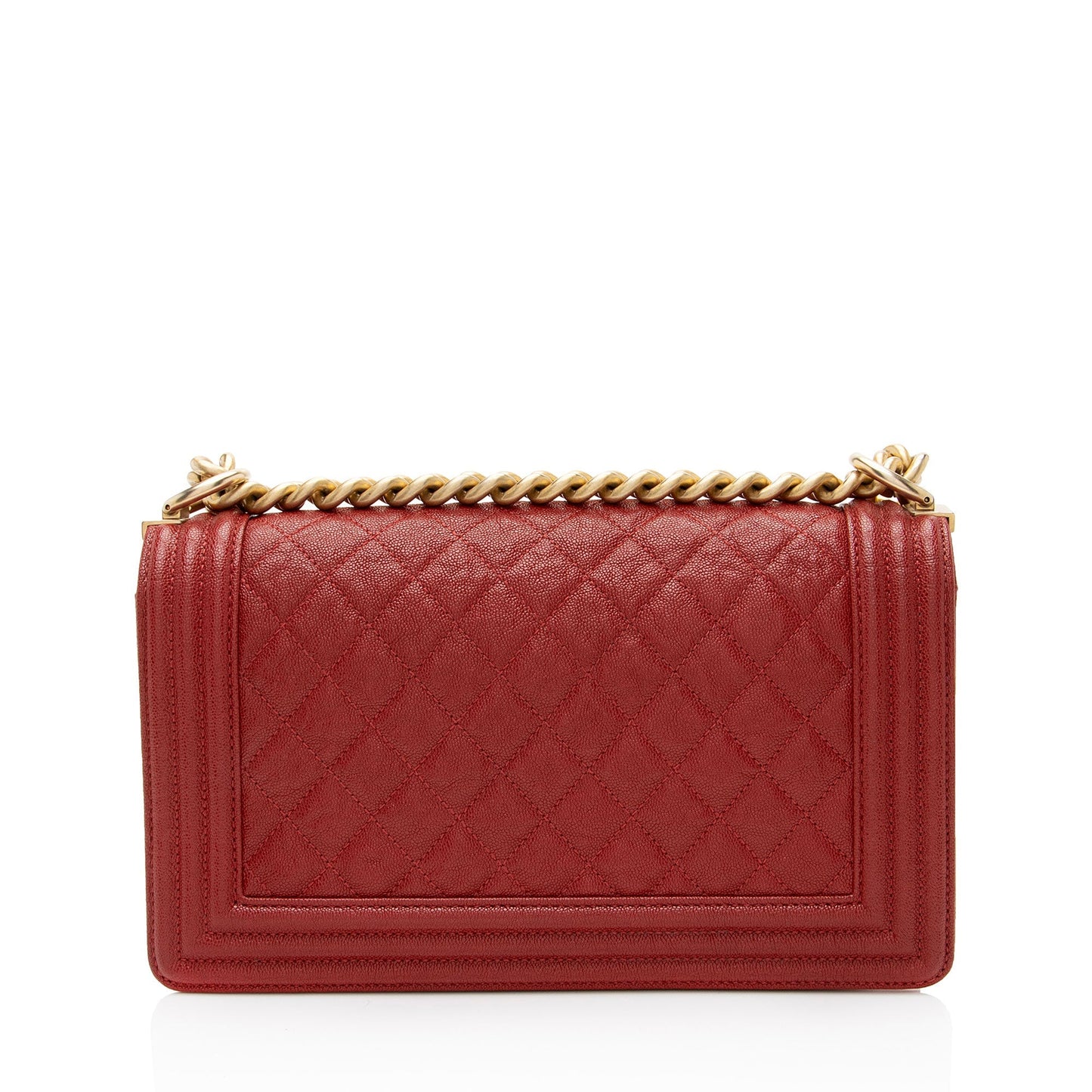 Chanel Caviar Old Boy Leather Handbag Boy Bag
