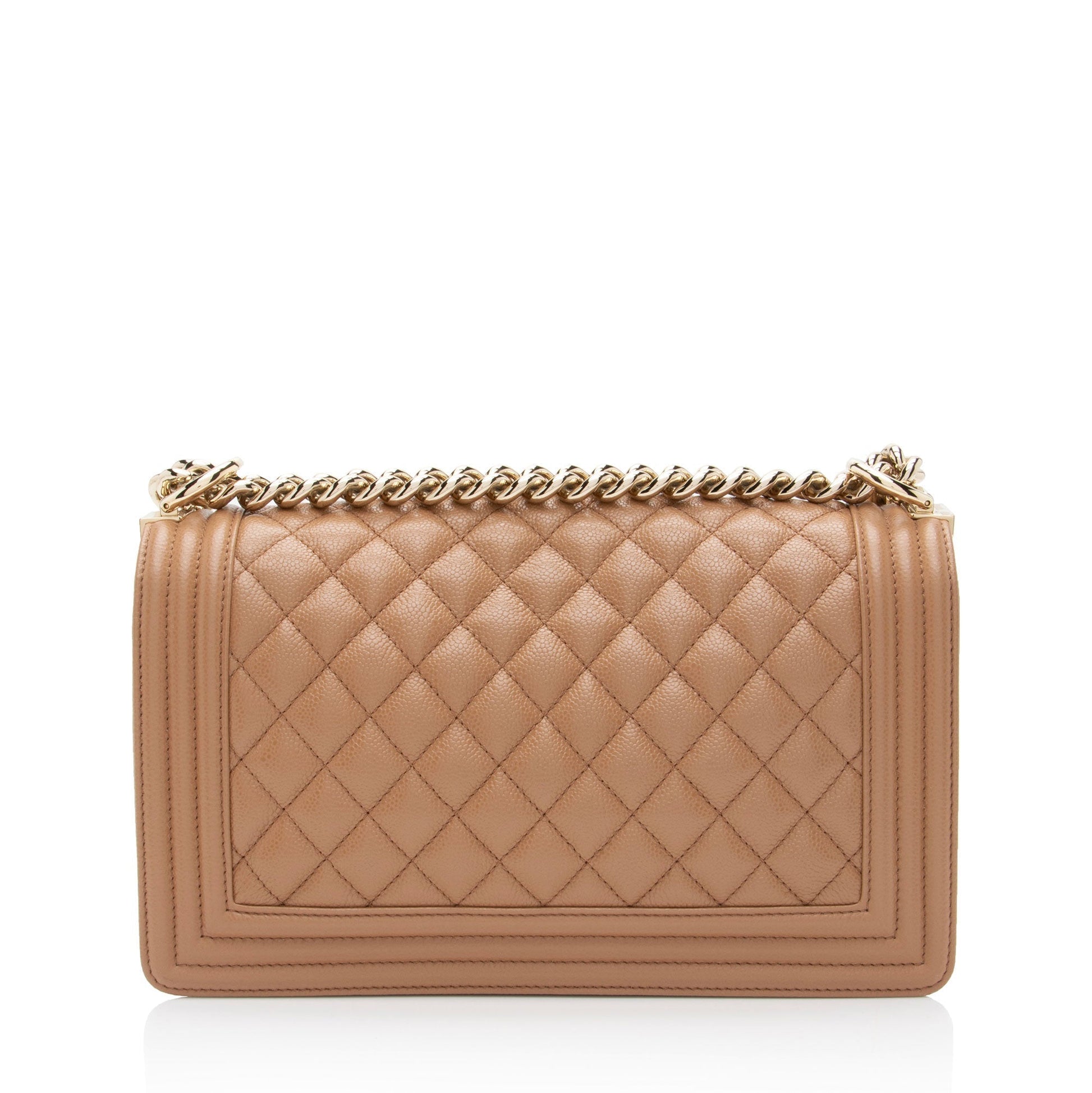 Chanel Caviar Old Boy Leather Handbag Bag 1