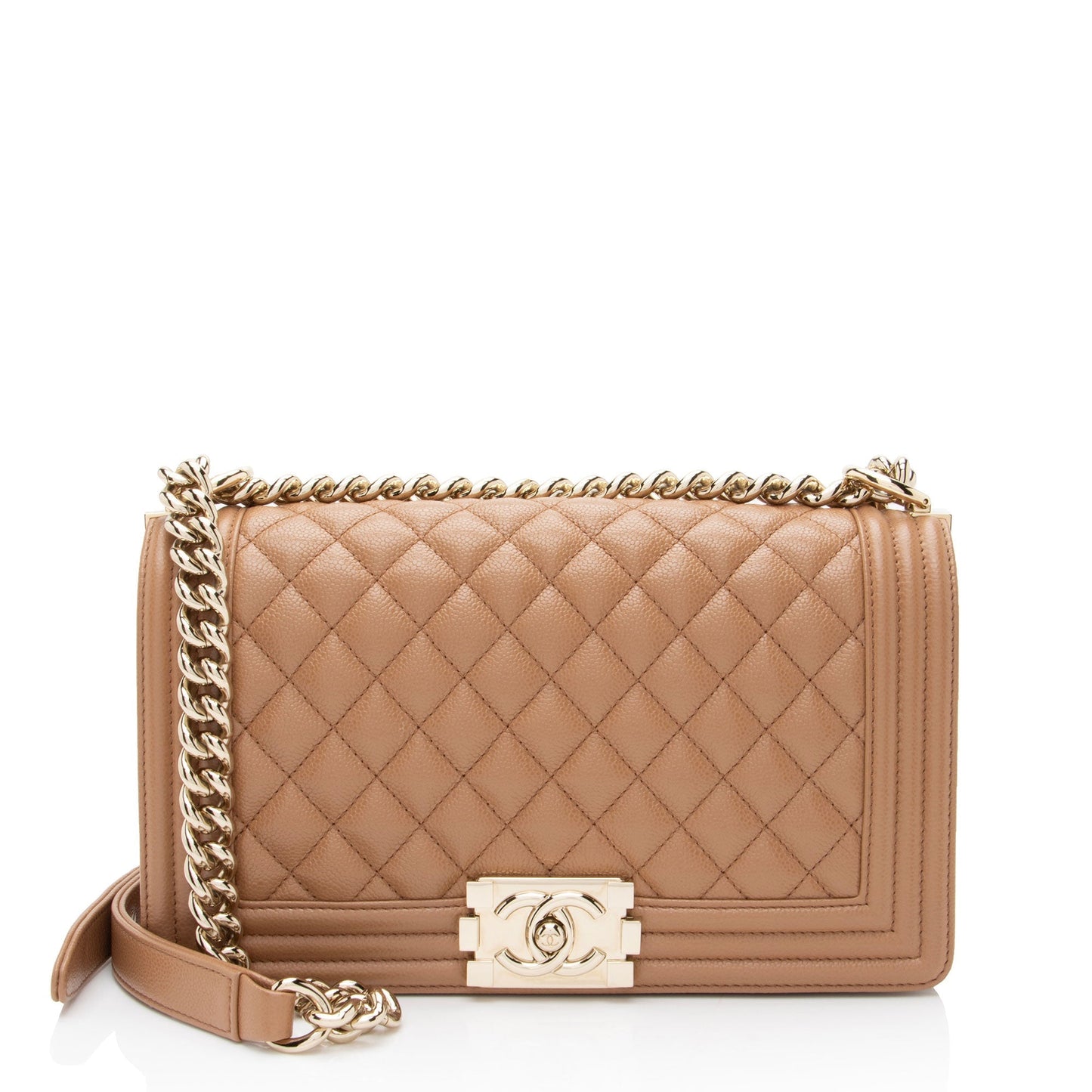 Chanel Caviar Old Boy Leather Handbag Bag 1