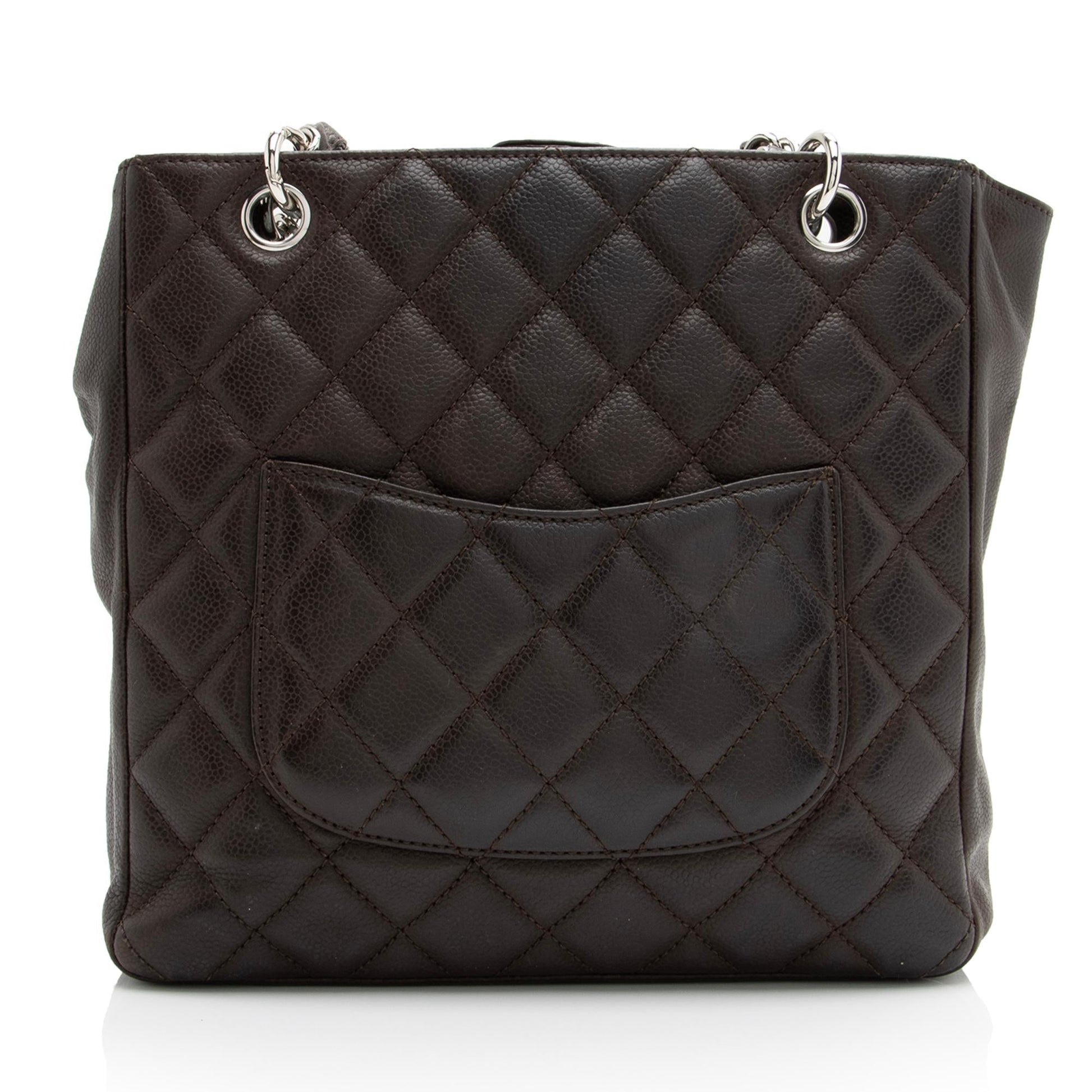 Chanel Caviar Petite Shopping SHF Leather Tote Bag 3