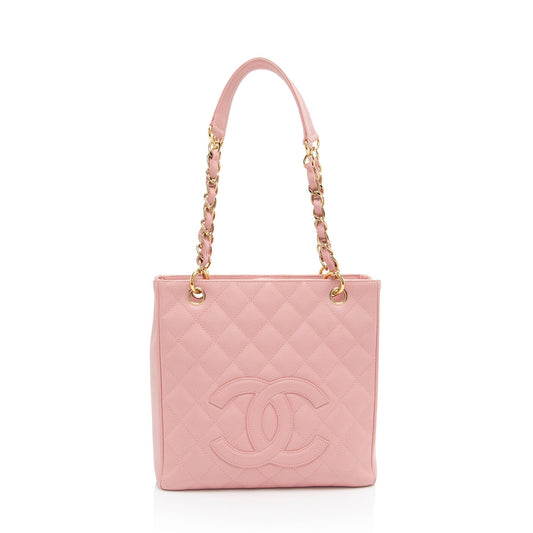 Chanel Caviar Petite Shopping SHF-ChQICD Leather Tote Bag