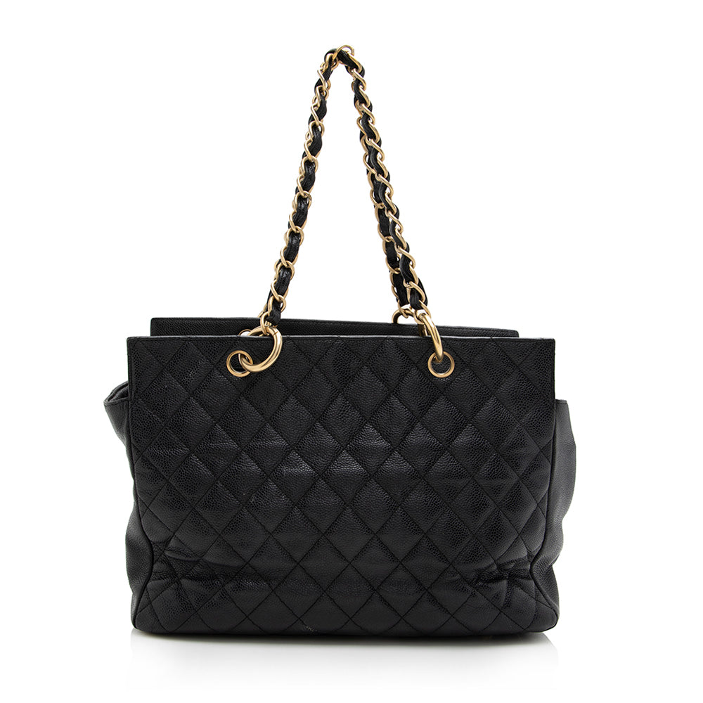 Chanel Caviar Petite Timeless SHF Leather Tote Bag