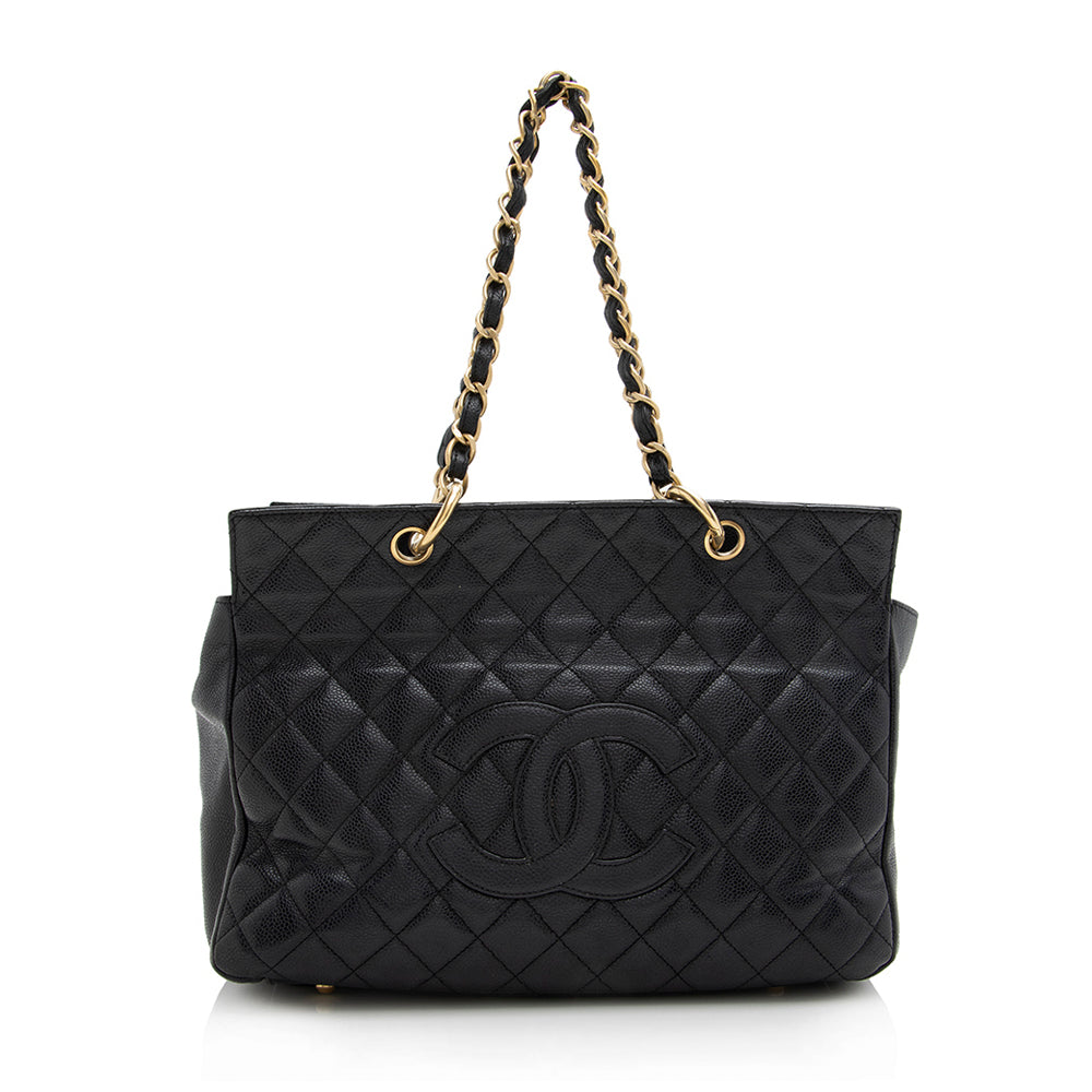 Chanel Caviar Petite Timeless SHF Leather Tote Bag