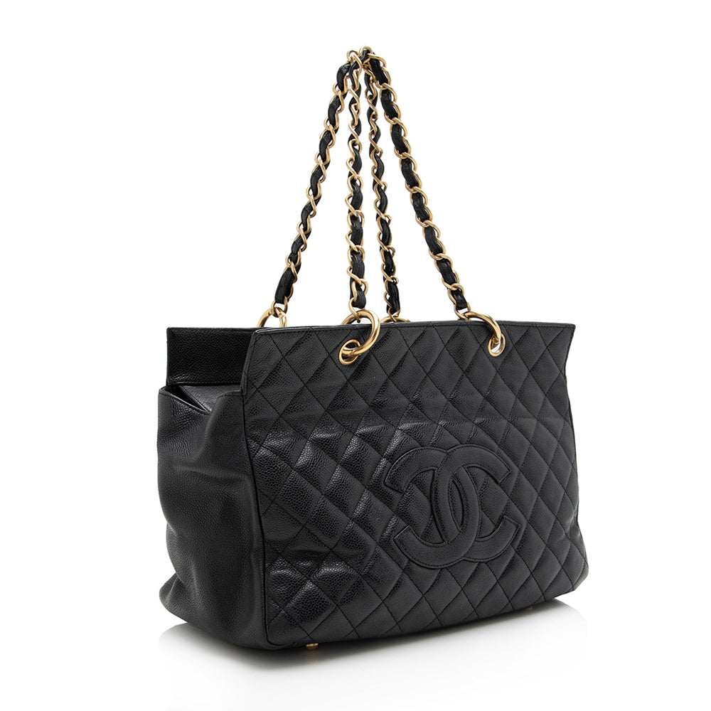 Chanel Caviar Petite Timeless SHF Leather Tote Bag