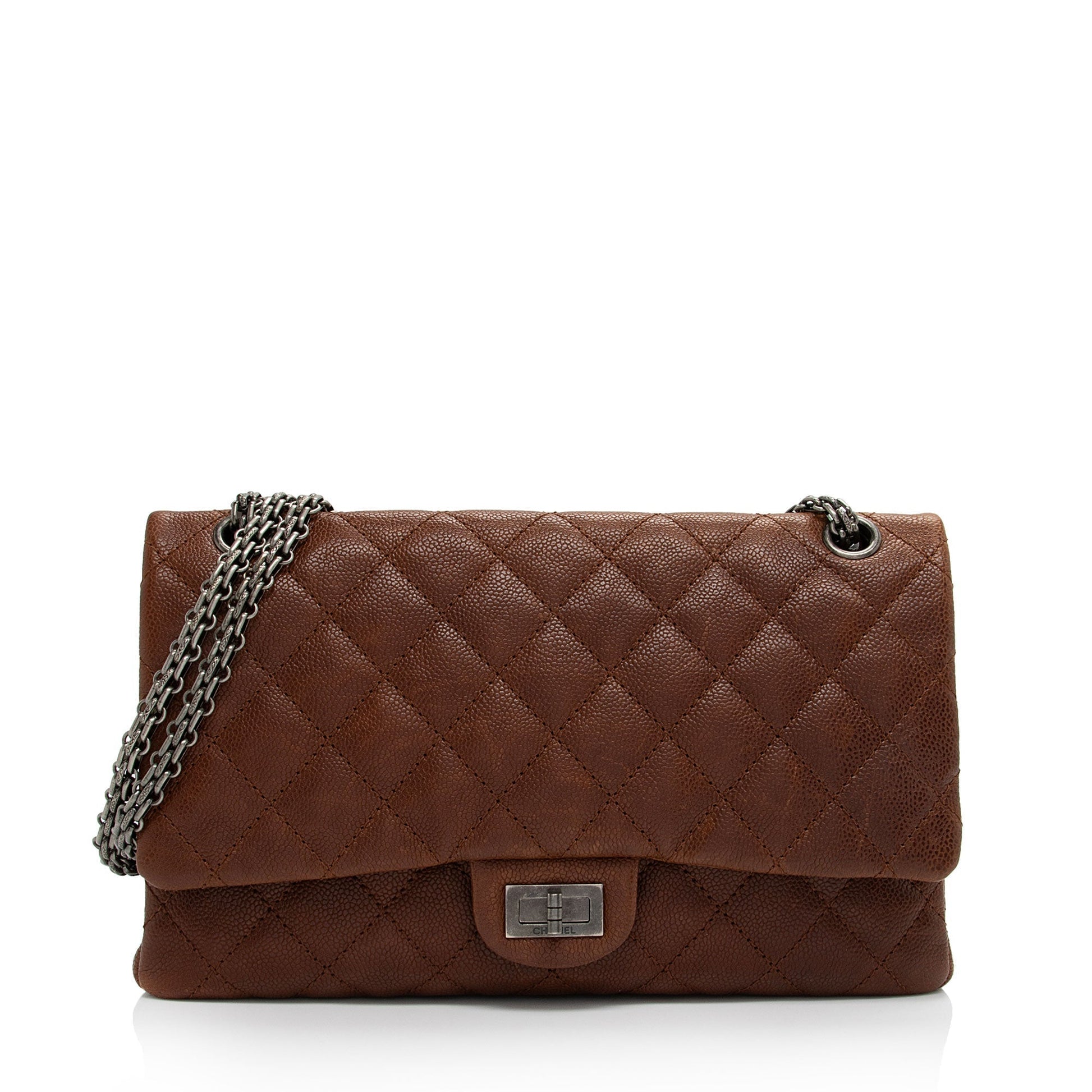 Chanel Caviar Reissue 225 Double Flap SHF-gheQo9 Leather Shoulder Bag