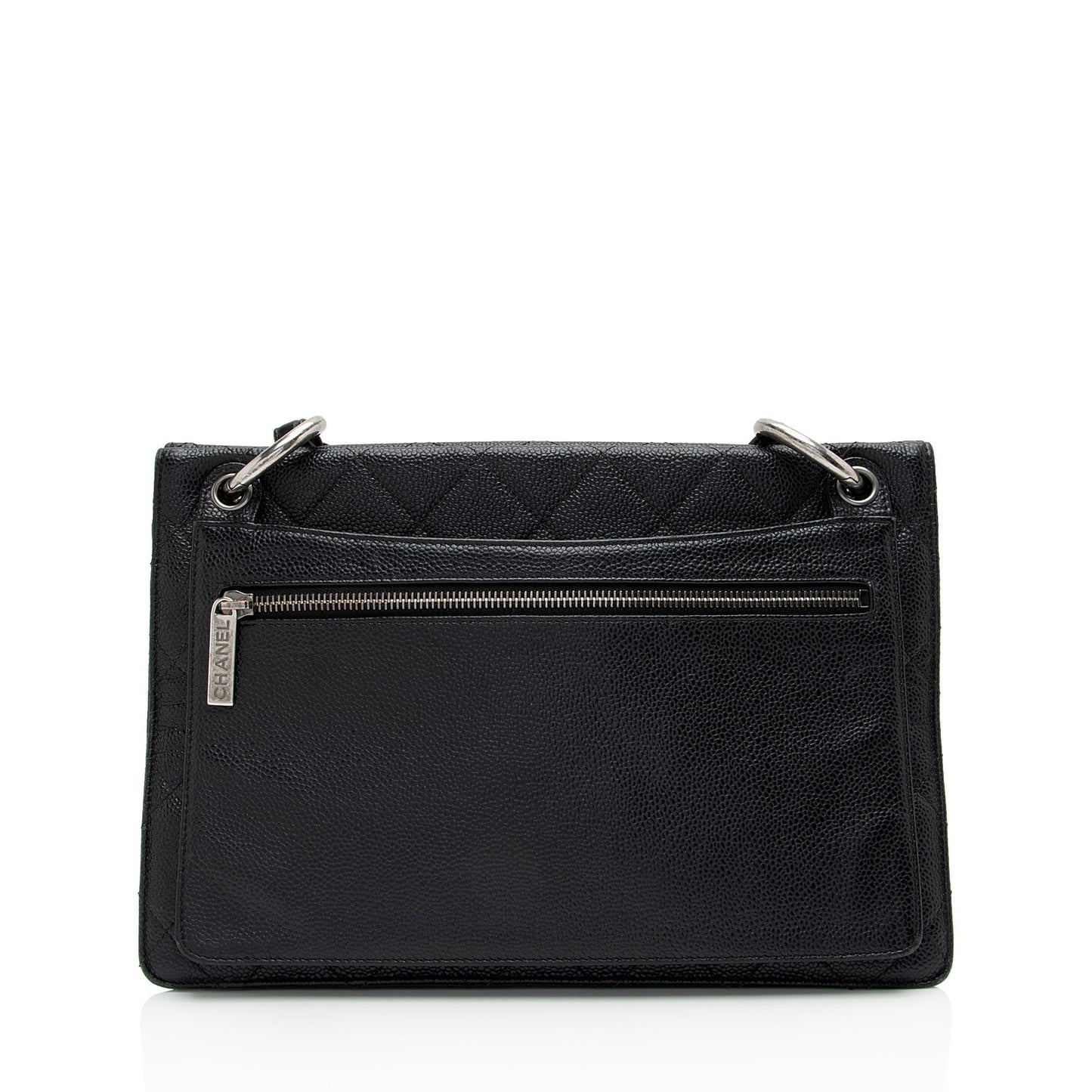 Chanel Caviar Retro Class Flap Leather Shoulder Bag