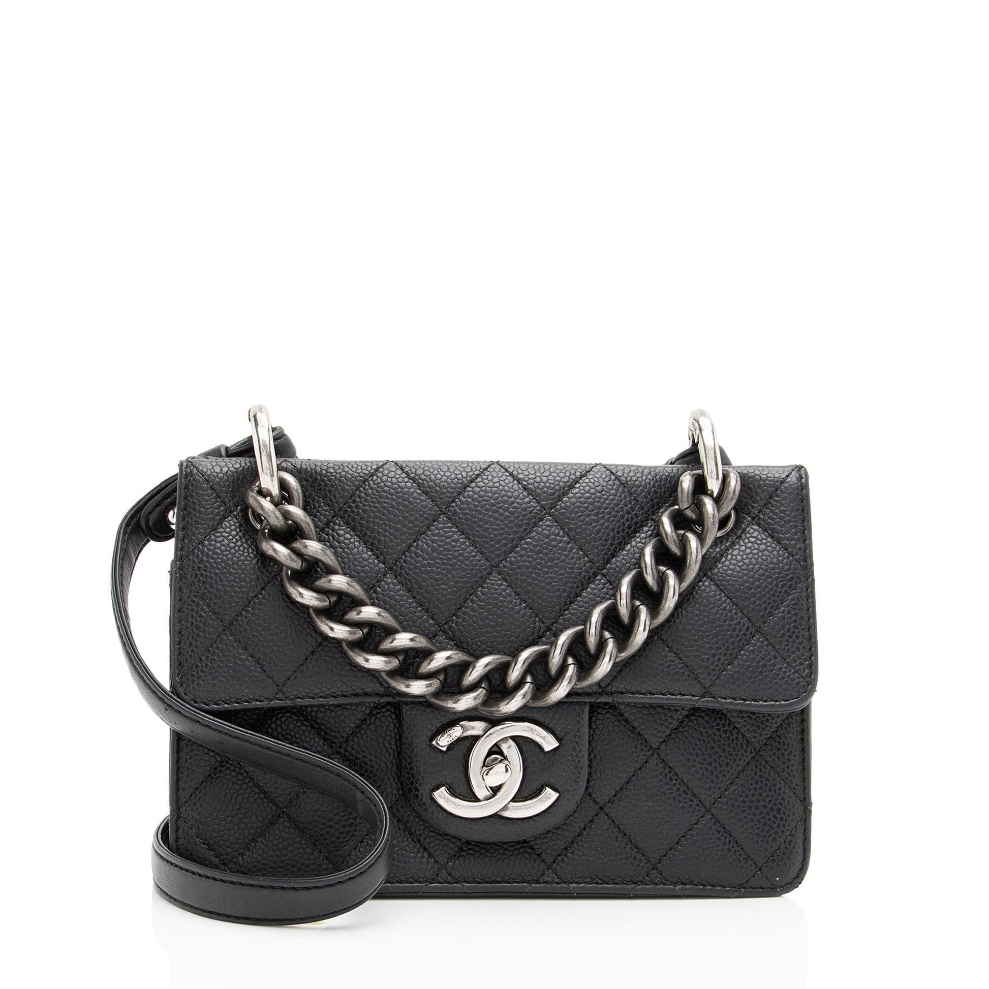 Chanel Caviar Retro Class Flap SHF-W9Q8I9 Small Leather Shoulder Bag