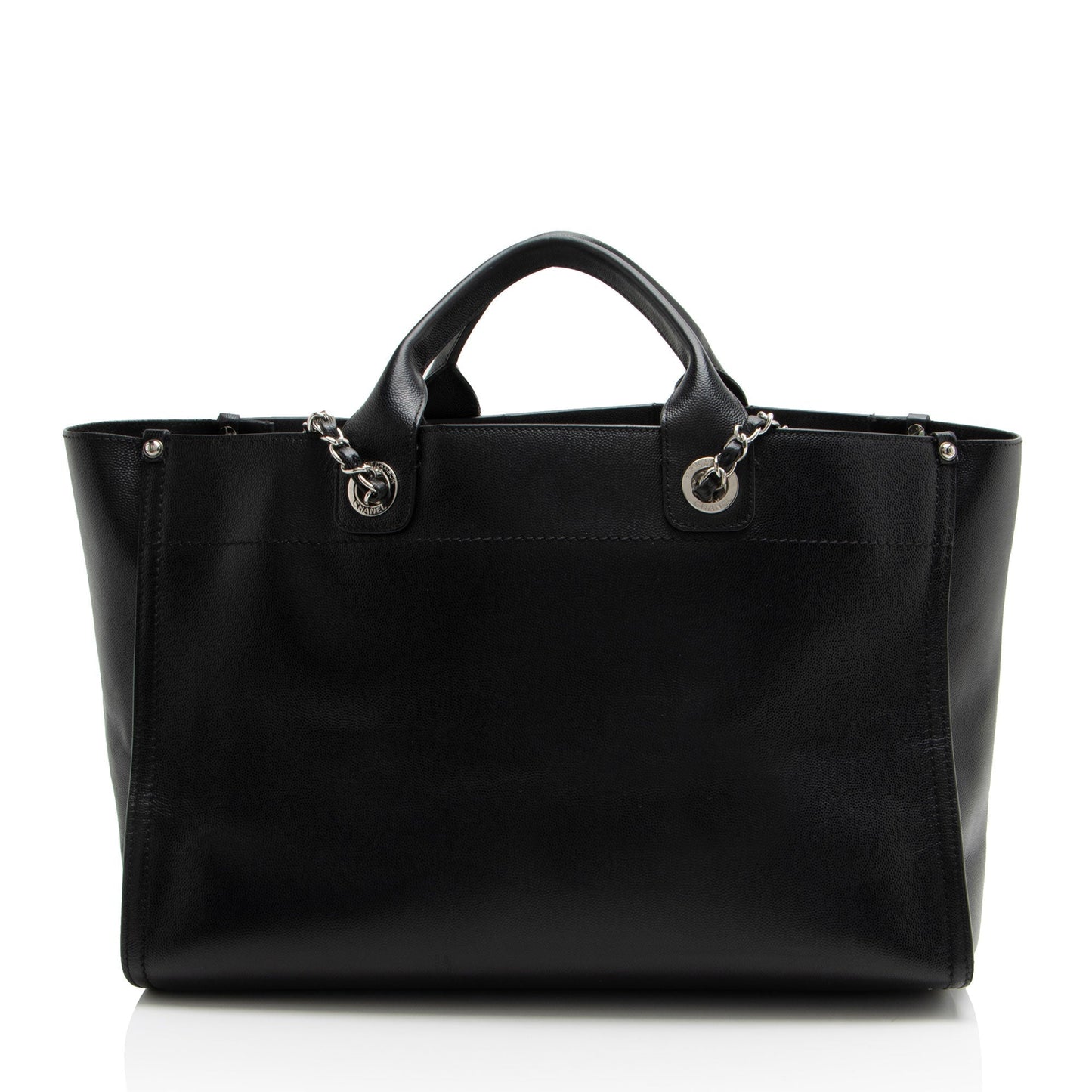 Chanel Caviar Studded Deauville Leather Tote Bag