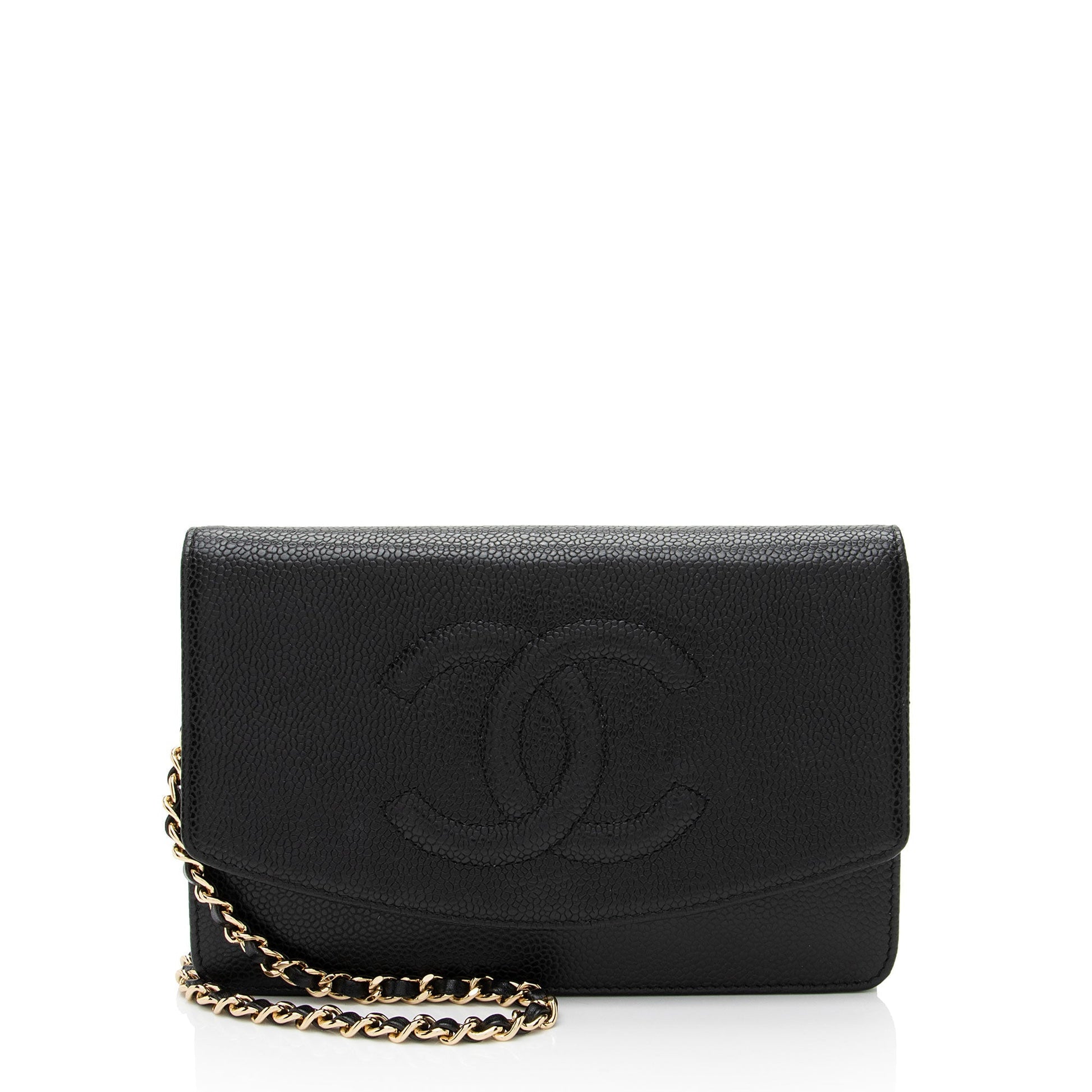 Chanel Caviar Timeless CC Envelope on Leather Wallet Case