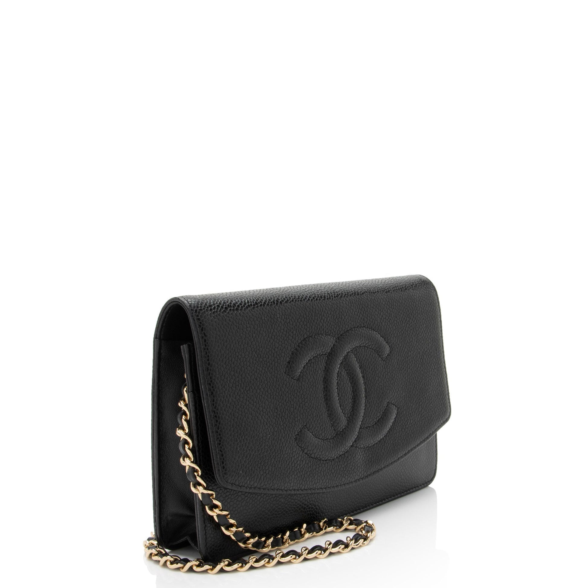 Chanel Caviar Timeless CC Envelope on Leather Wallet Case