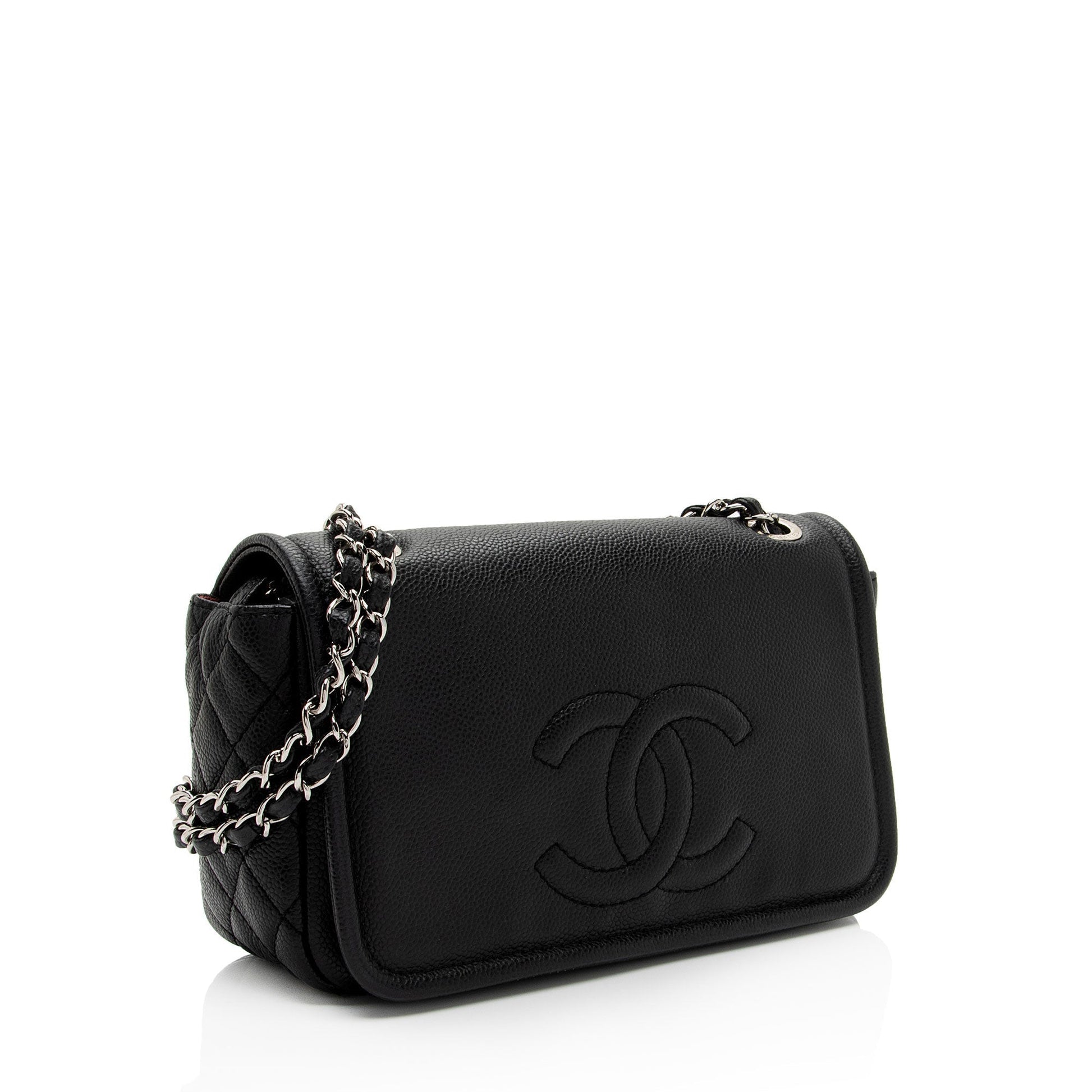 Chanel Caviar Timeless CC Flap SHF-yaWfvq Leather Shoulder Bag