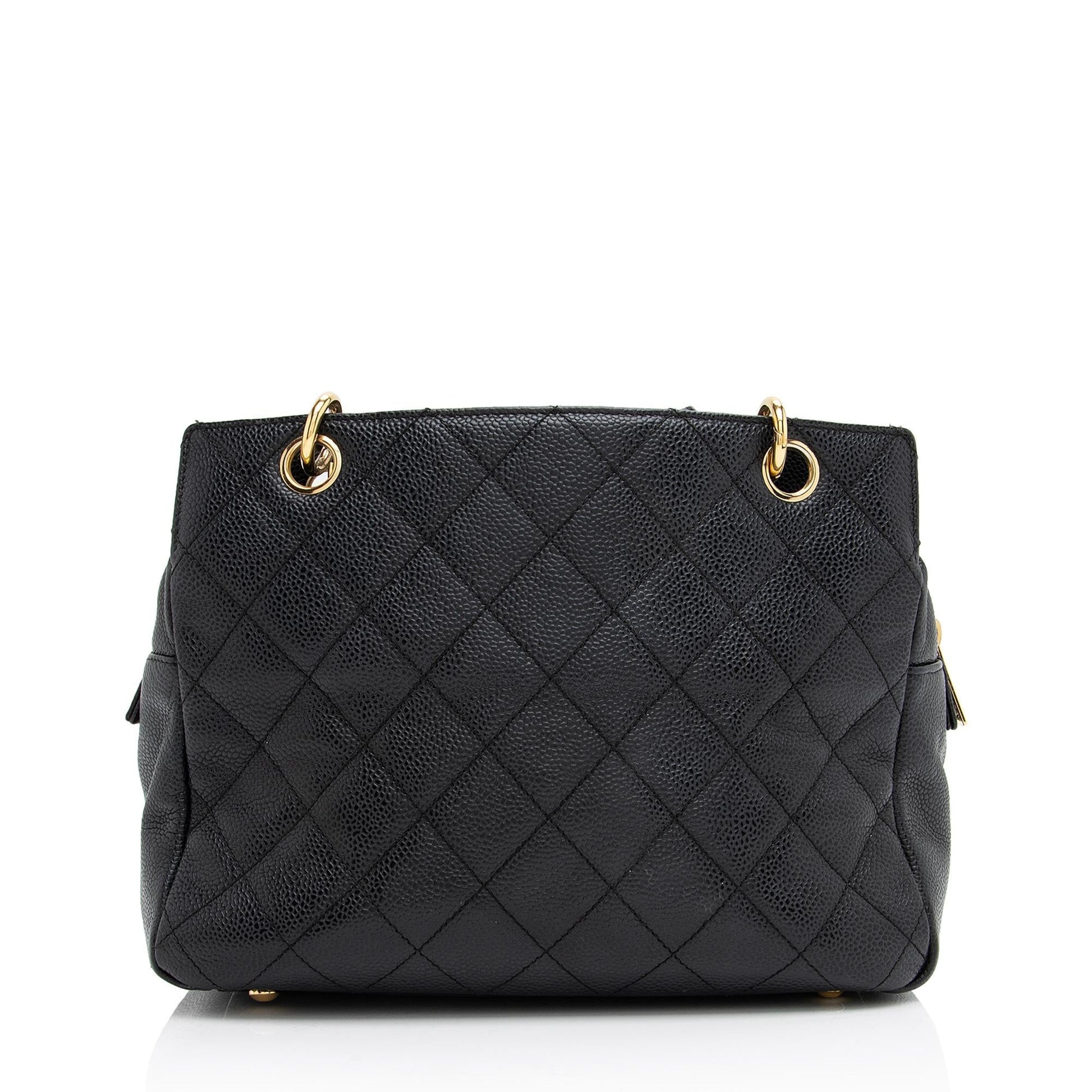 Chanel Caviar Timeless CC Petite SHF Leather Tote Bag