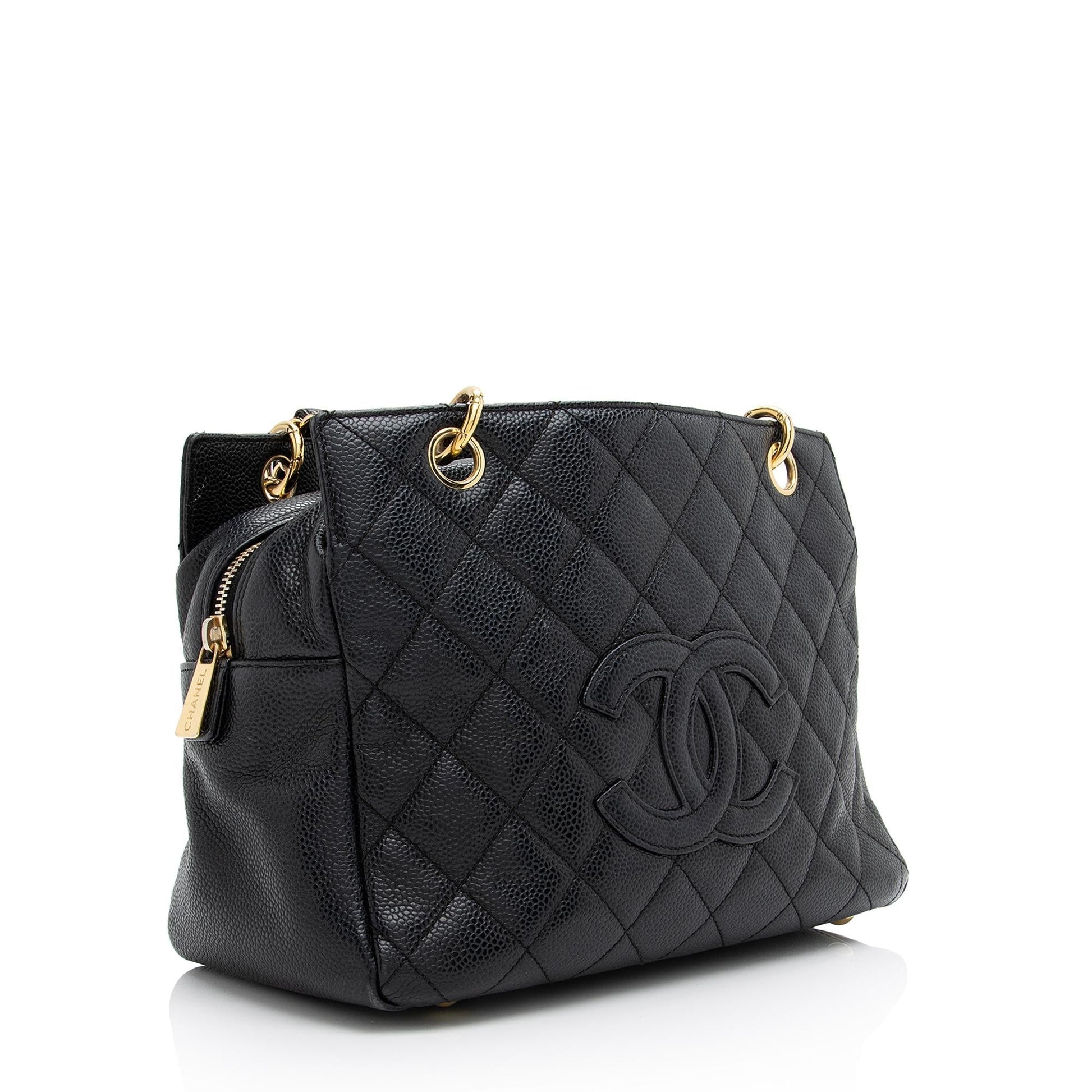 Chanel Caviar Timeless CC Petite SHF Leather Tote Bag