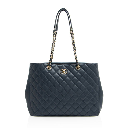 Chanel Caviar CC Shopping Leather Tote Bag