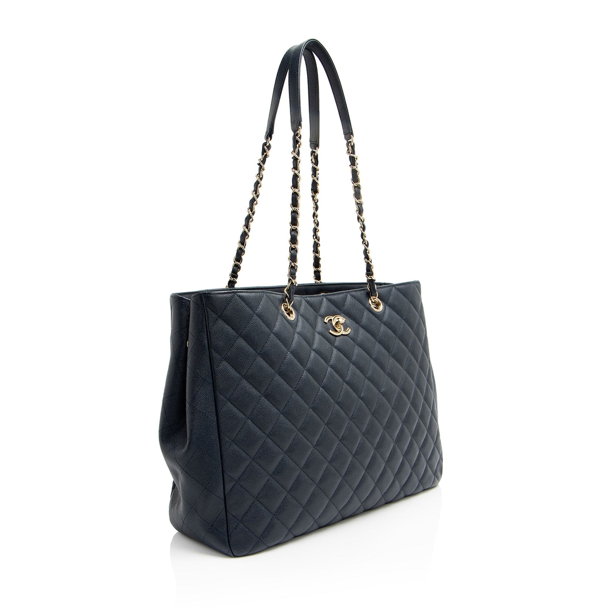 Chanel Caviar CC Shopping Leather Tote Bag