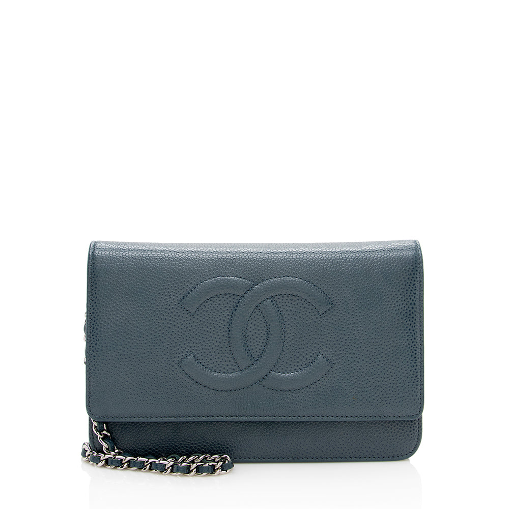 Chanel Caviar Timeless CC on SHF Leather Wallet Case