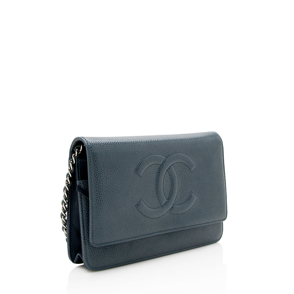 Chanel Caviar Timeless CC on SHF Leather Wallet Case