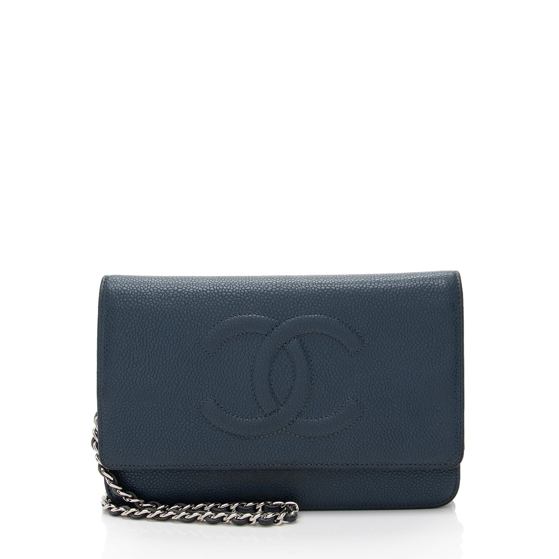 Chanel Caviar Timeless CC on Leather Wallet Case