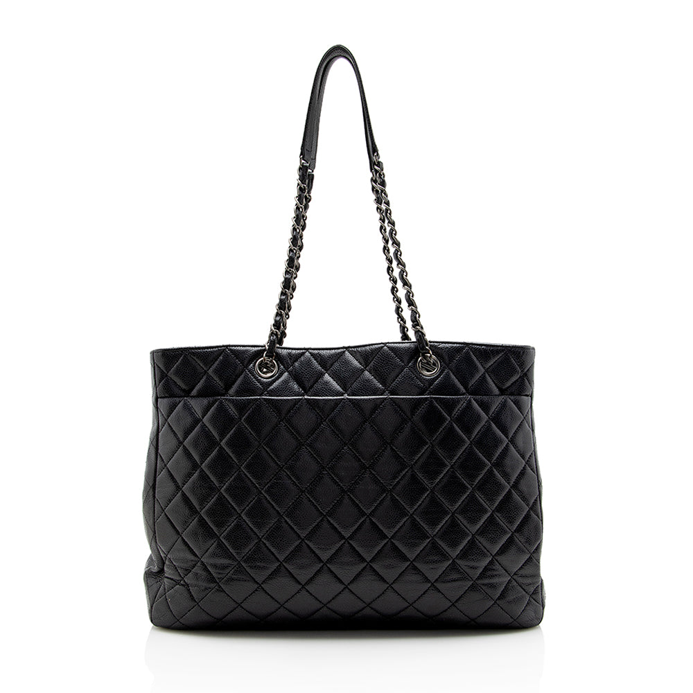 Chanel Caviar Timeless Classic SHF Leather Tote Bag