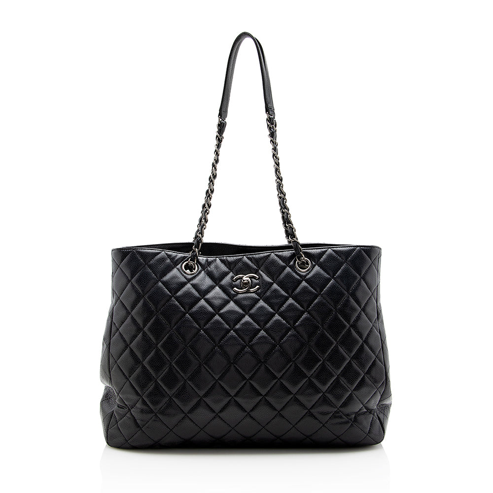 Chanel Caviar Timeless Classic SHF Leather Tote Bag