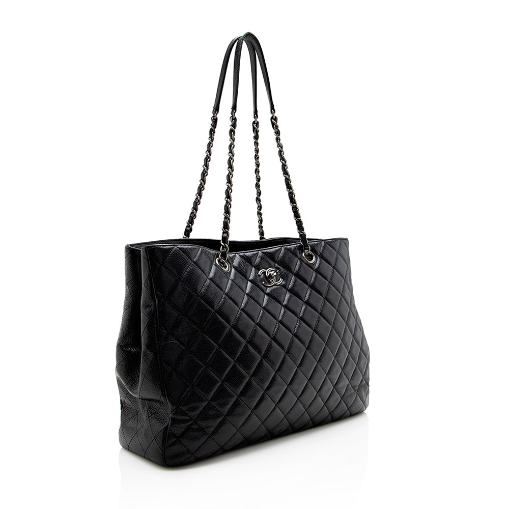 Chanel Caviar Timeless Classic SHF Leather Tote Bag