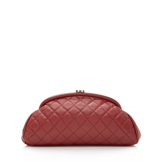 Chanel Caviar Timeless SHF Leather Clutch Bag