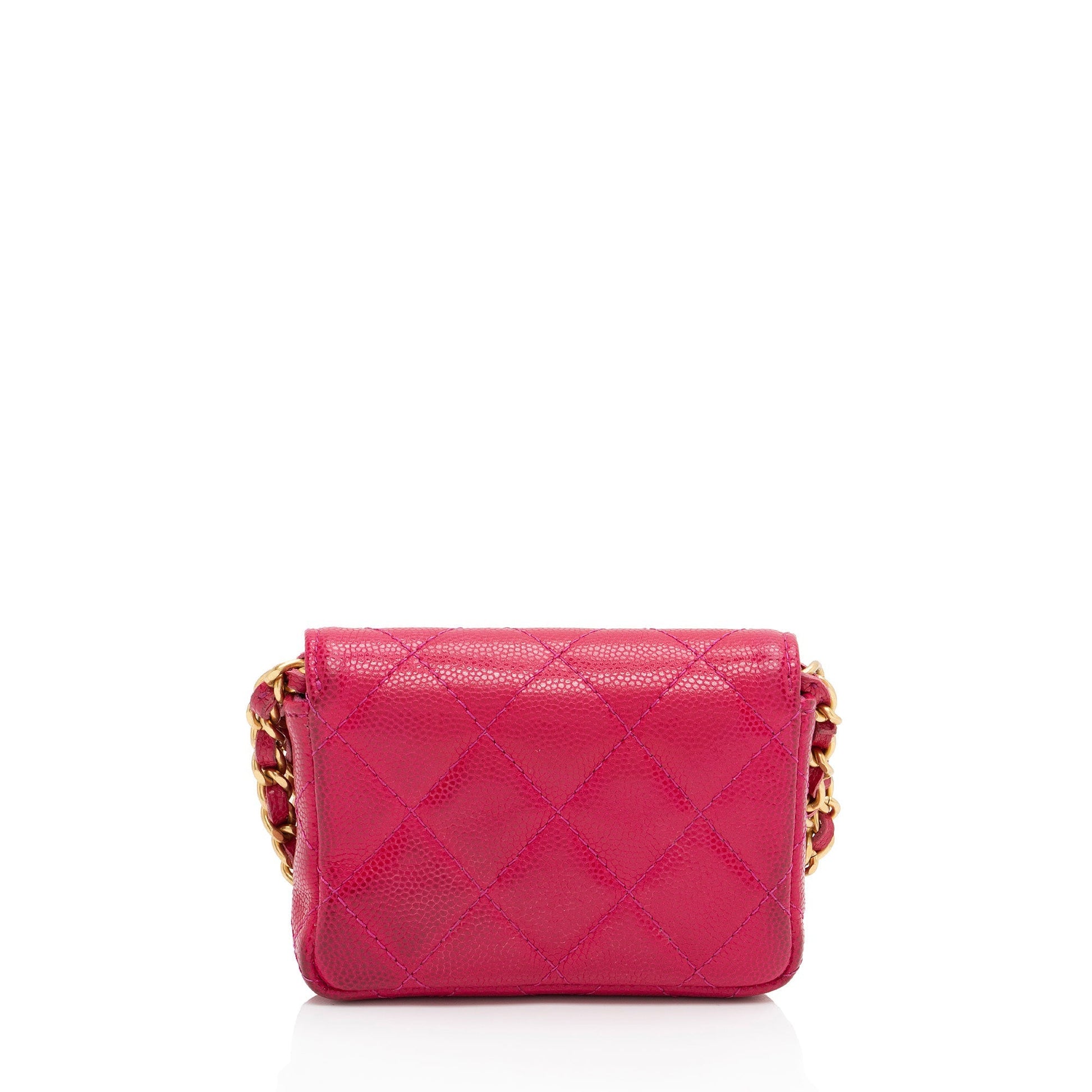 Chanel Caviar Twist You Buttons Flap Belt Leather