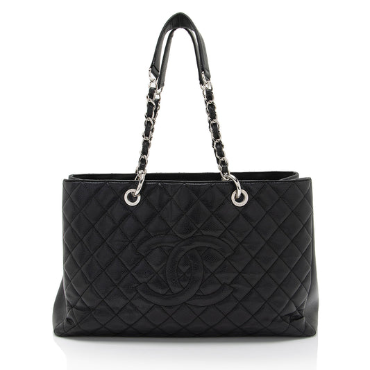 Chanel Caviar XL Grand Shopping SHF-Bb5Ogy Leather Tote Bag
