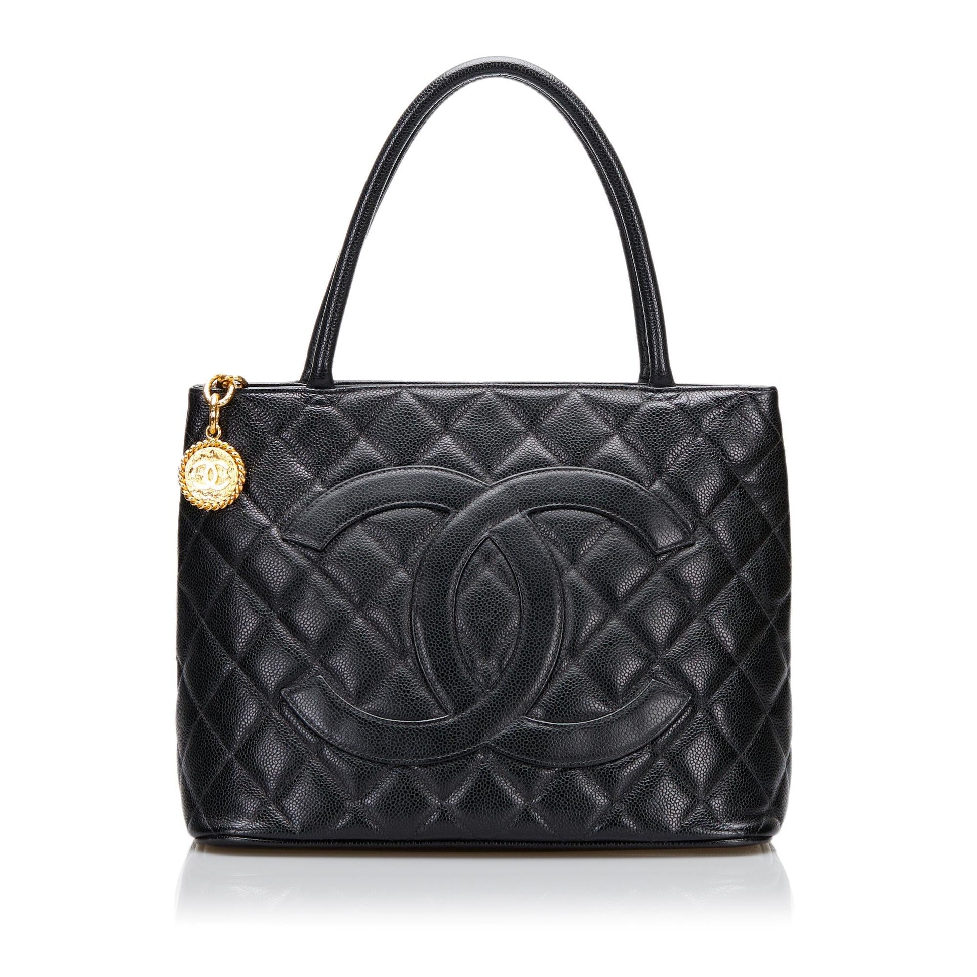 Chanel Caviar Medallion SHG Tote Bag