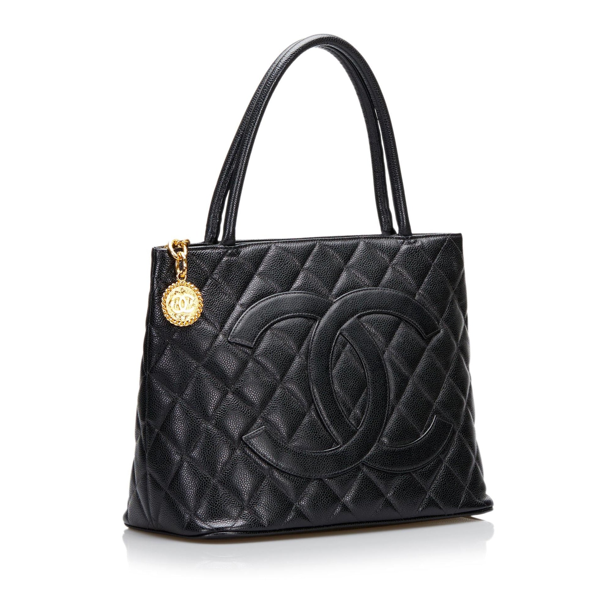 Chanel Caviar Medallion SHG Tote Bag