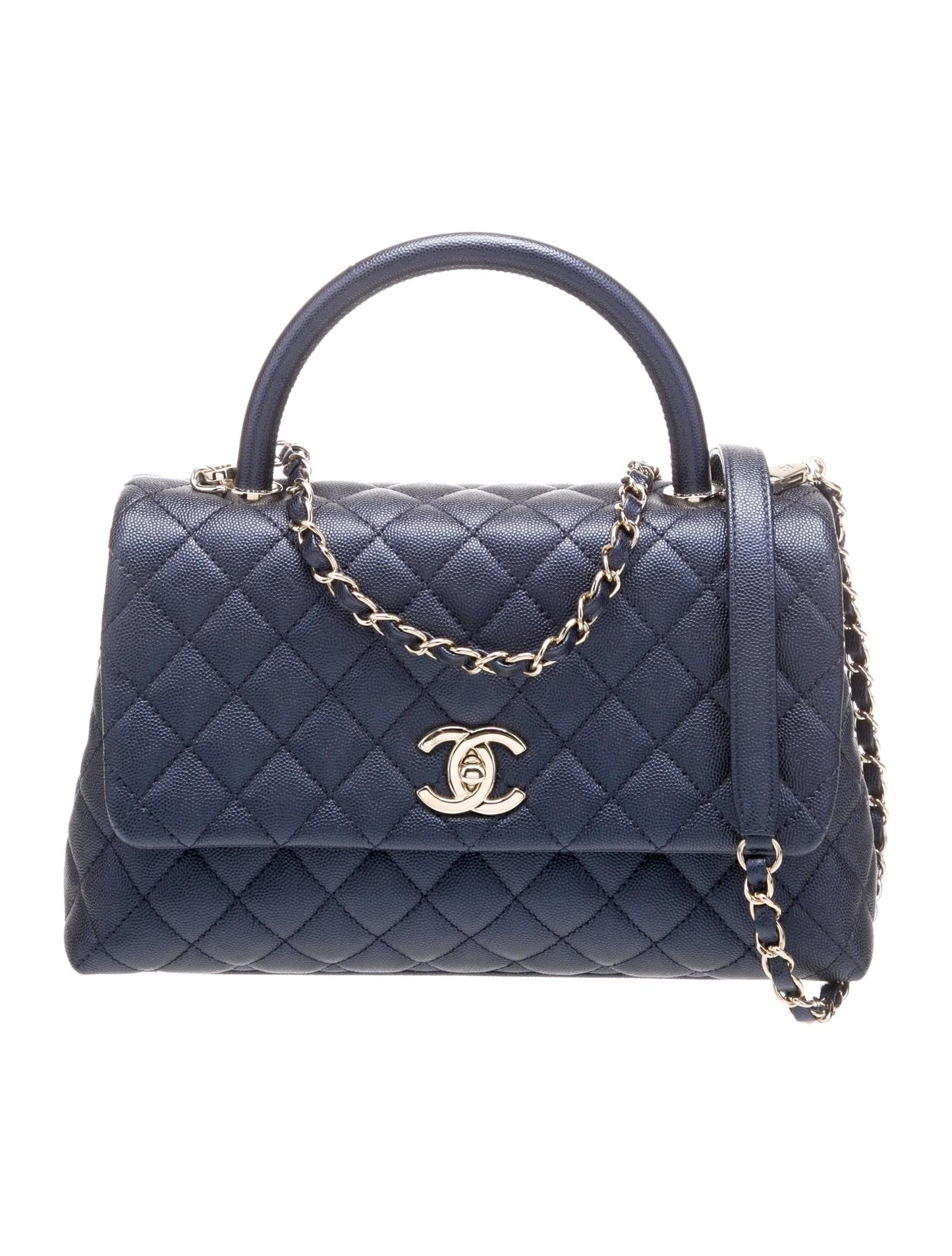 Chanel Caviar Quilted Large Coco Handle Flap Bag