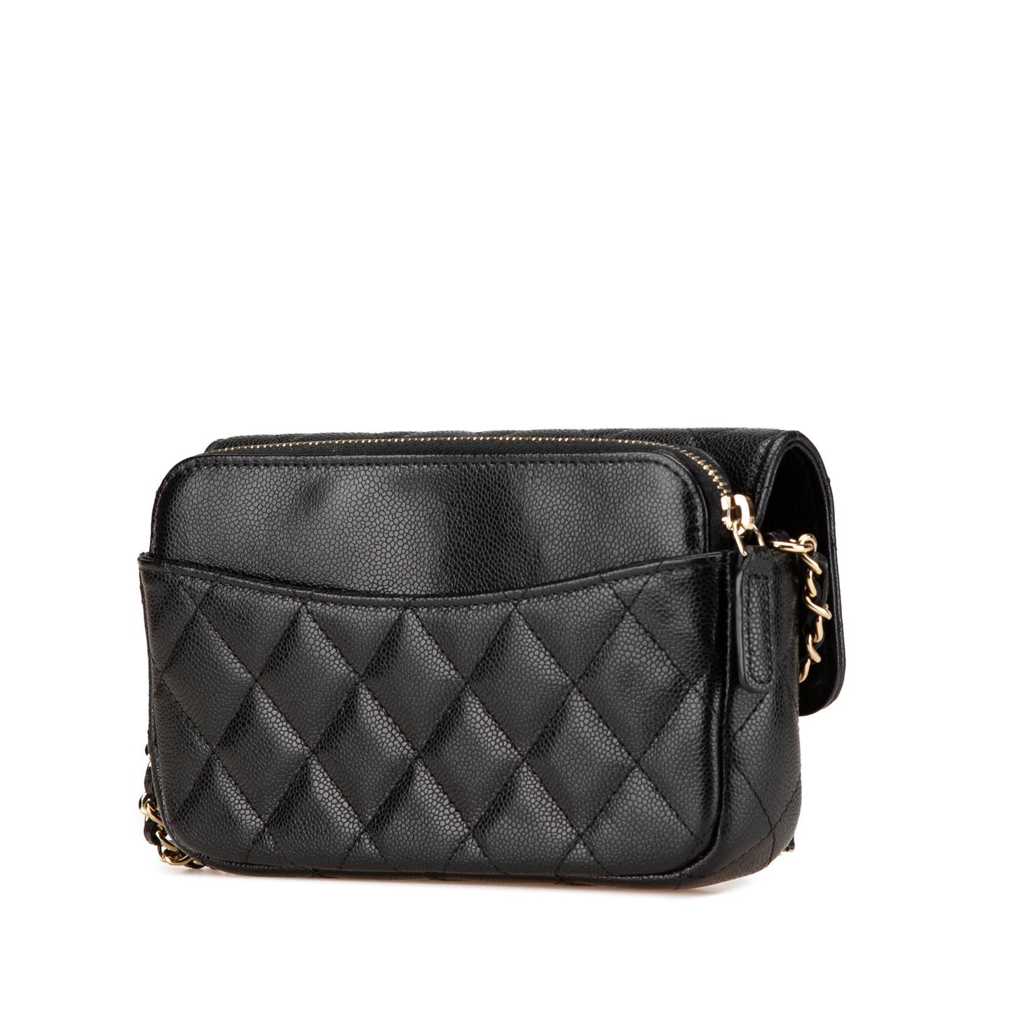 Chanel Caviar Quilted Phone Holder on Wallet Case