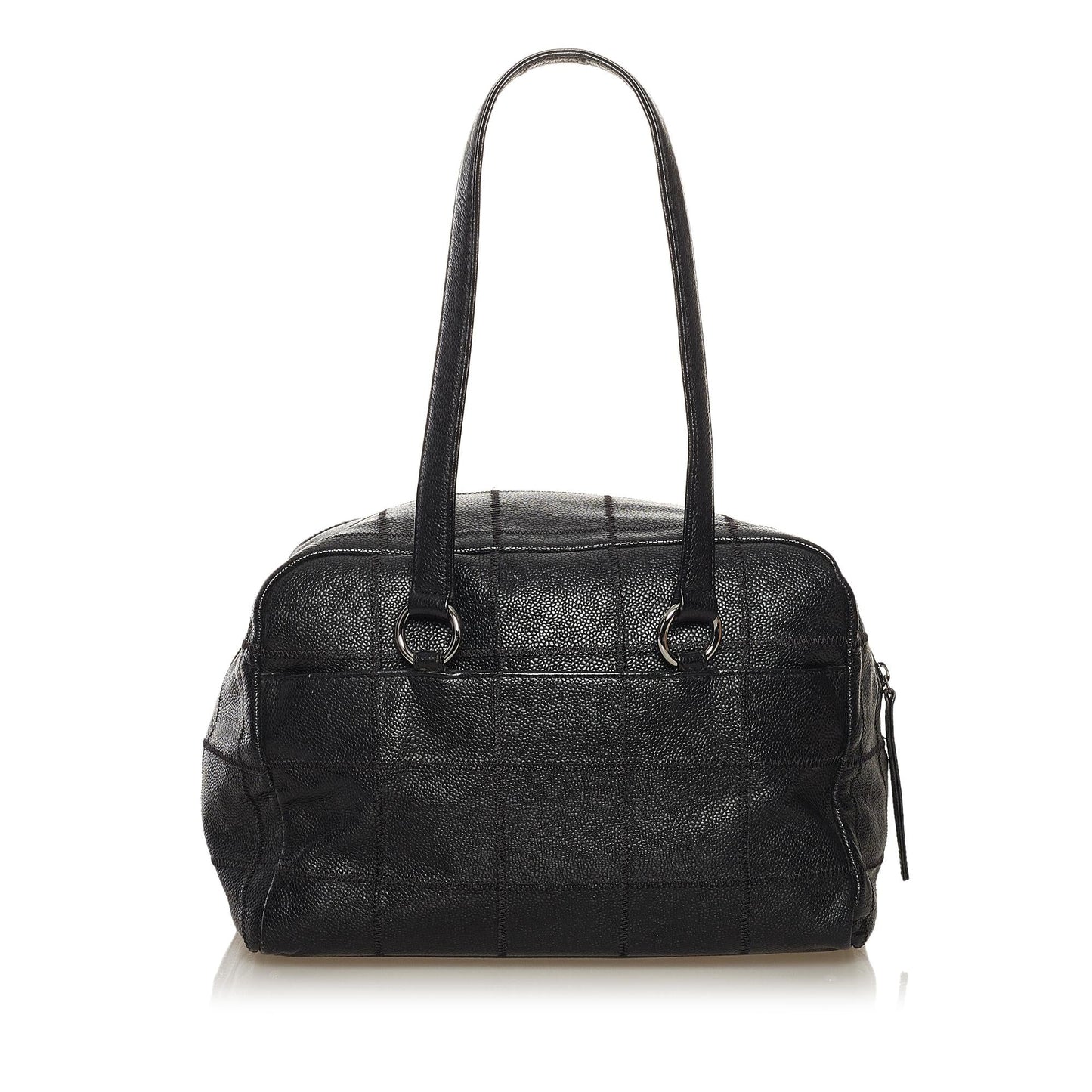 Chanel Caviar Square Quilt LAX Bowler SHG Handbag